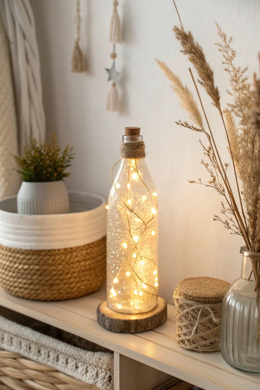Illuminate your space with enchanting upcycled fairy light lanterns.