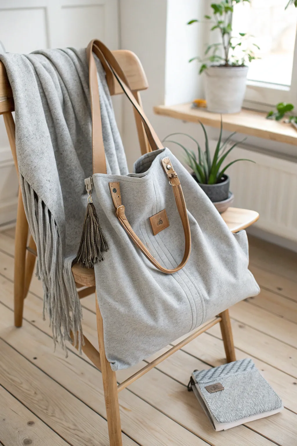Transform your old sweatshirt into a chic tote that blends minimalist design with boho charm. Perfect for effortless style and sustainability.