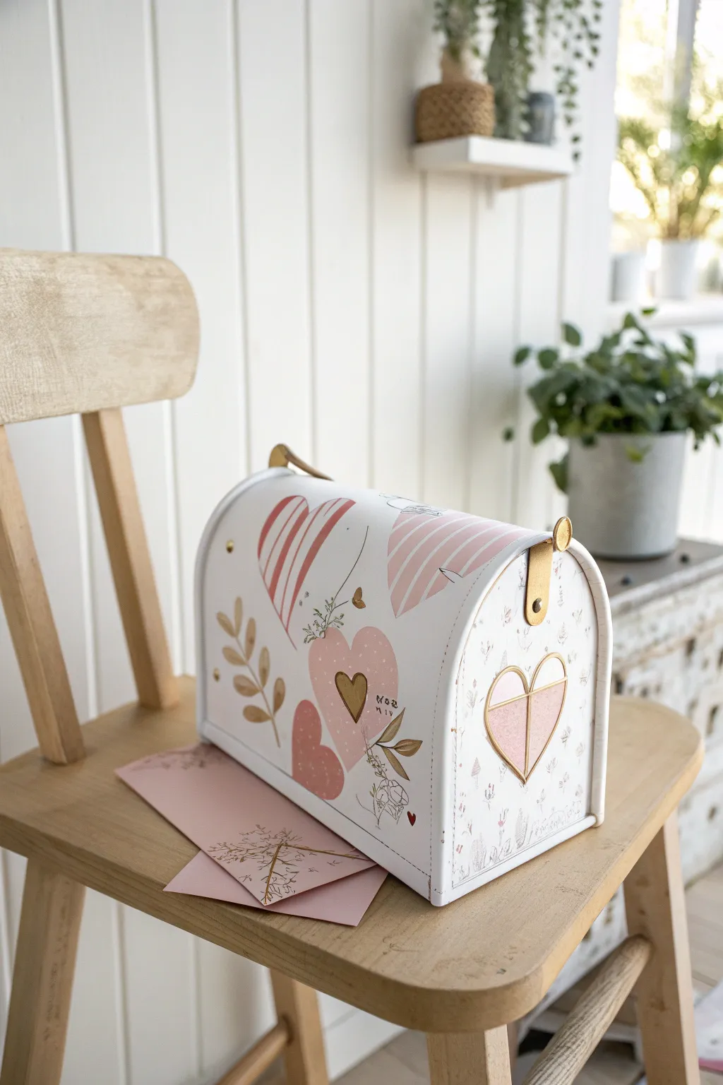 Crafted Charm: A minimalist Valentine mailbox that brings love and elegance to any space!