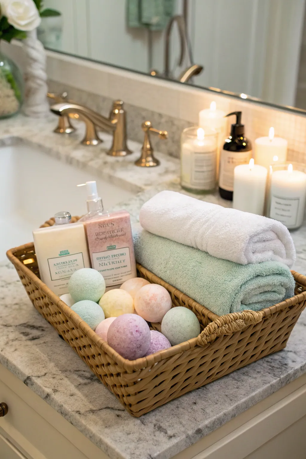 Indulge in a relaxing spa day with this pampering basket.
