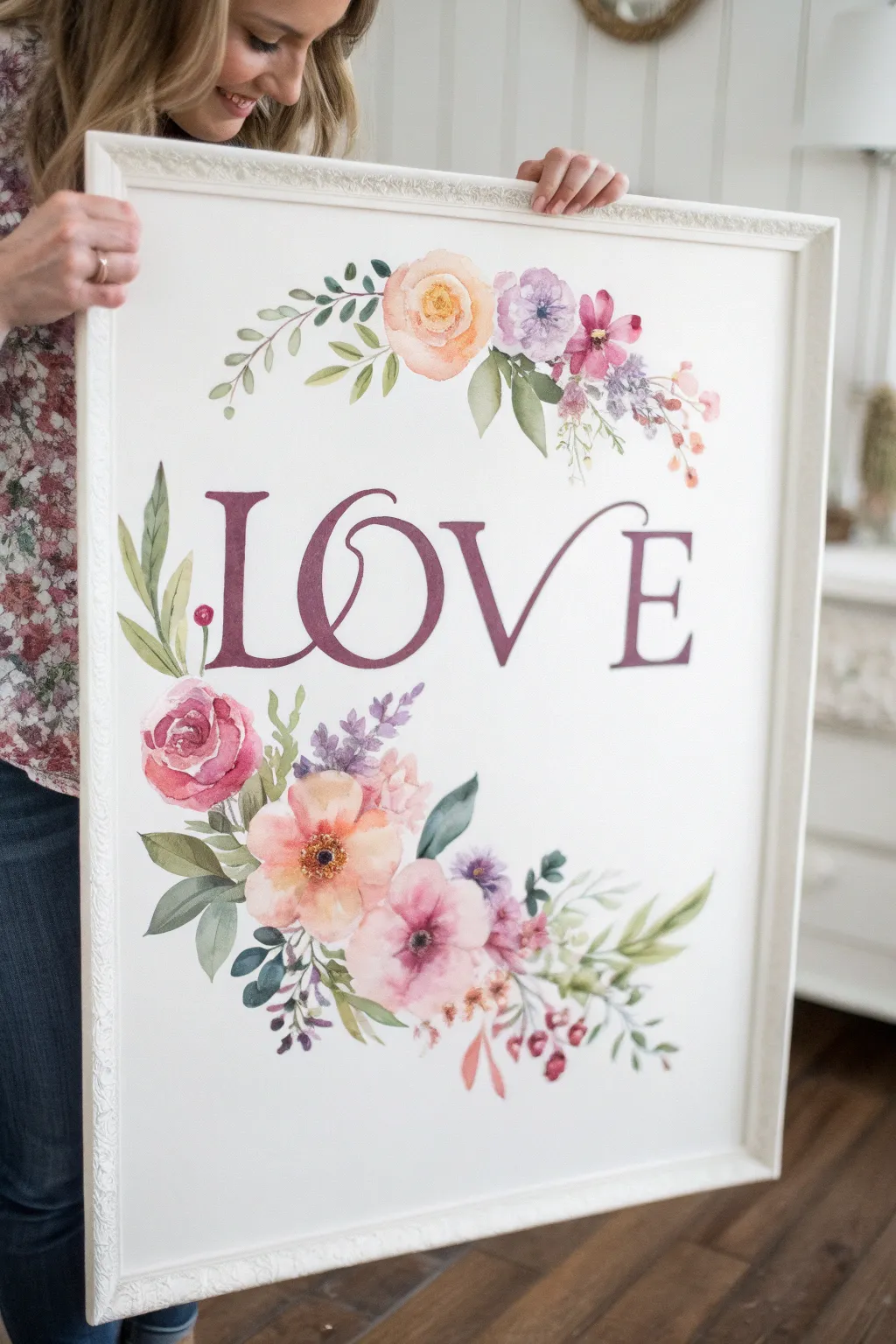 Embrace the art of love with delicate watercolor blooms and bold calligraphy.