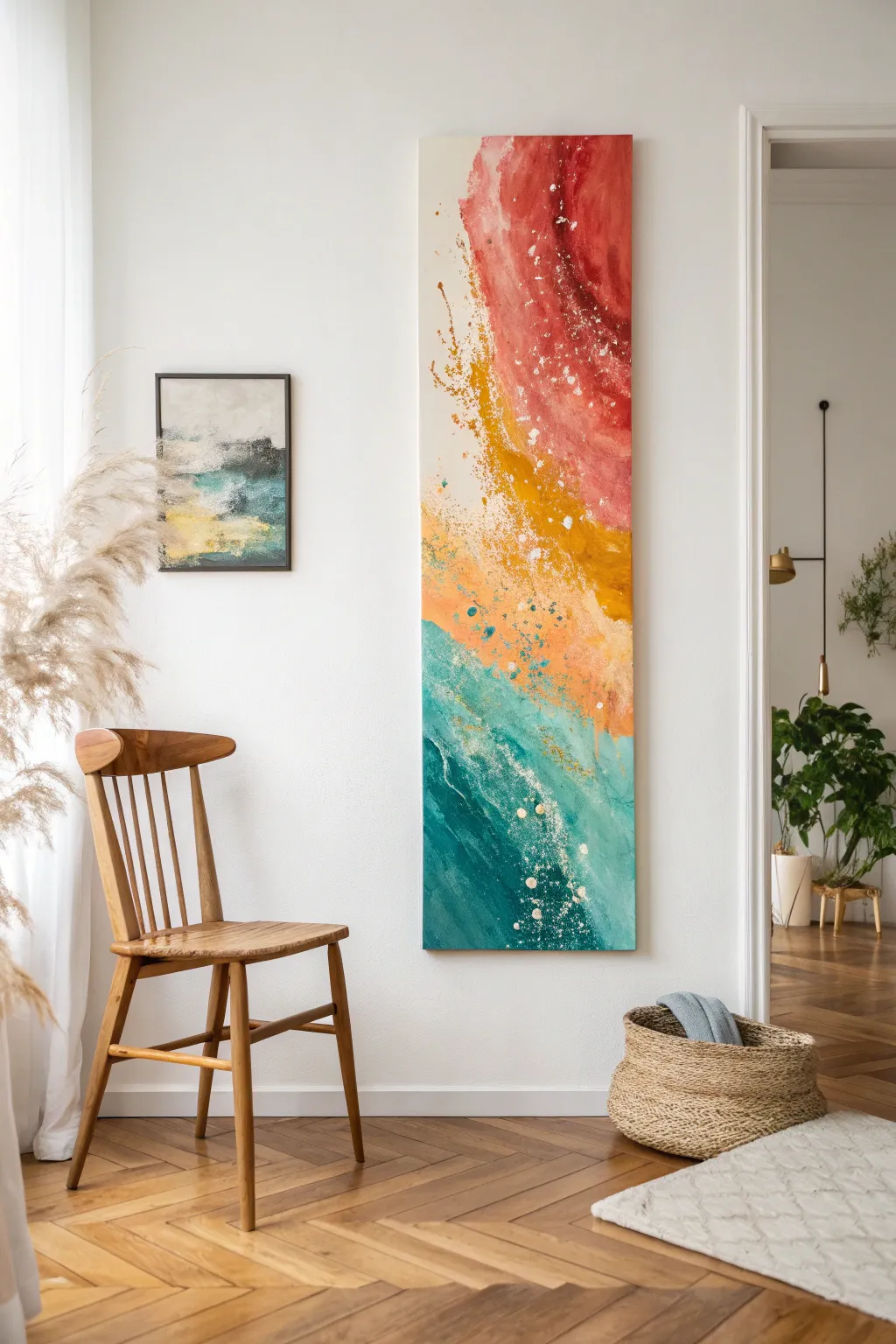 Transform your space with a burst of artistic energy. Embrace the beauty of abstract color splashes!