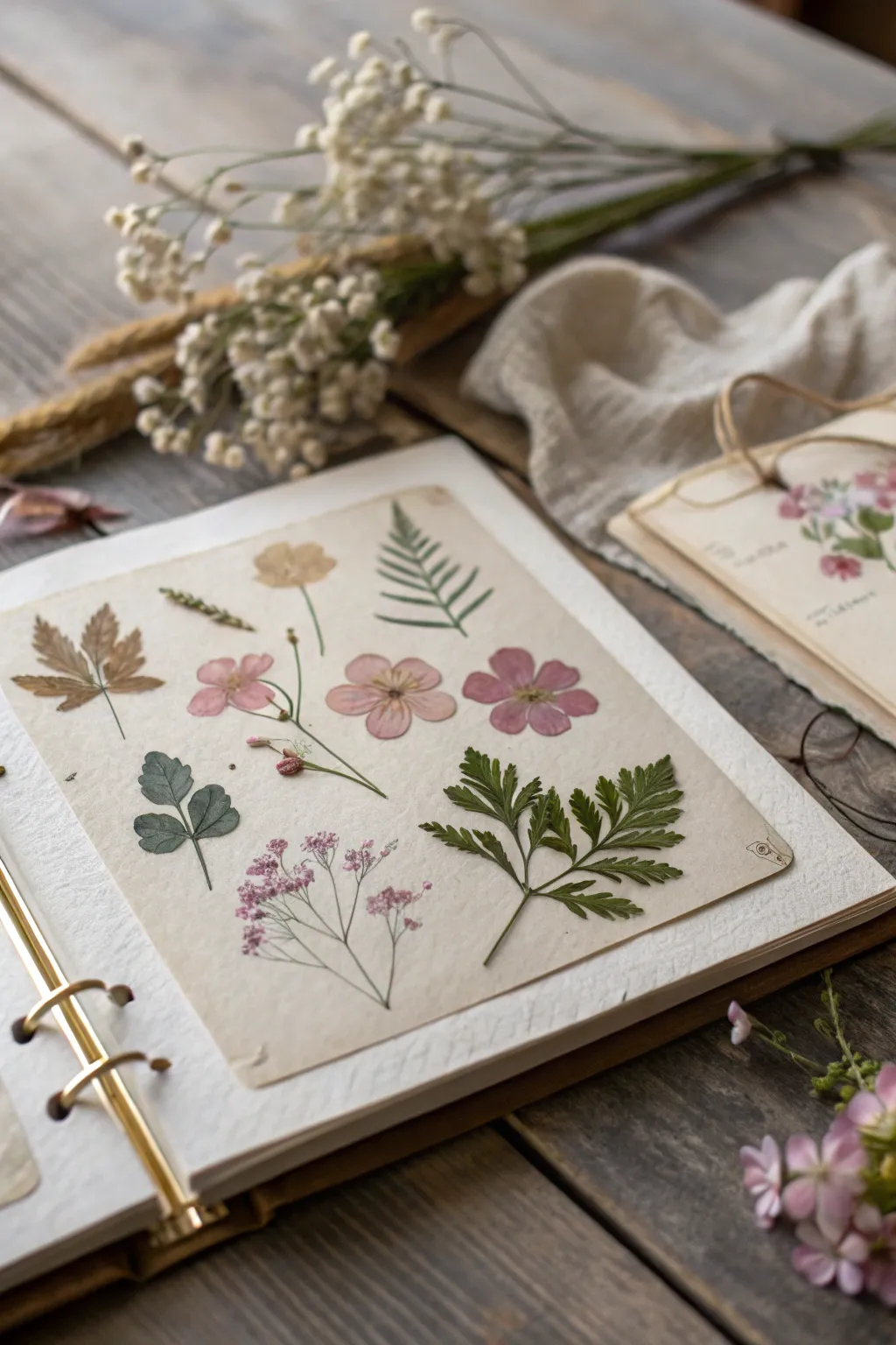 Timeless elegance: Discover the beauty of vintage floral embellishments for your scrapbook.