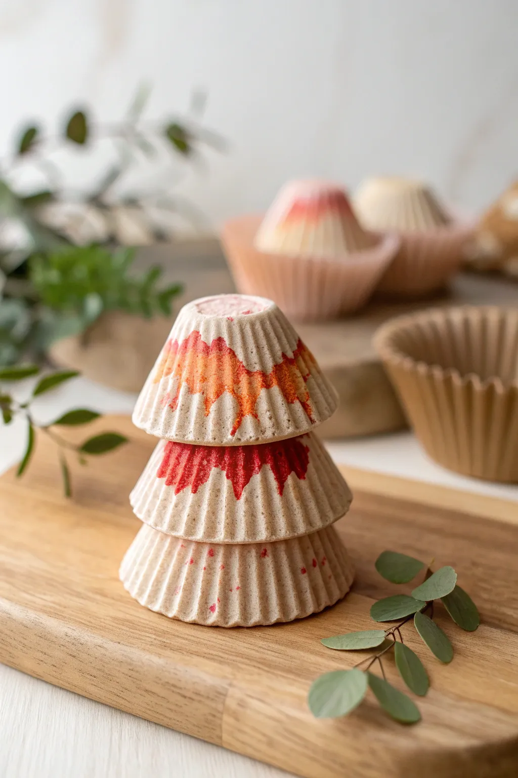 Transform simplicity into beauty with this charming cupcake liner volcano!