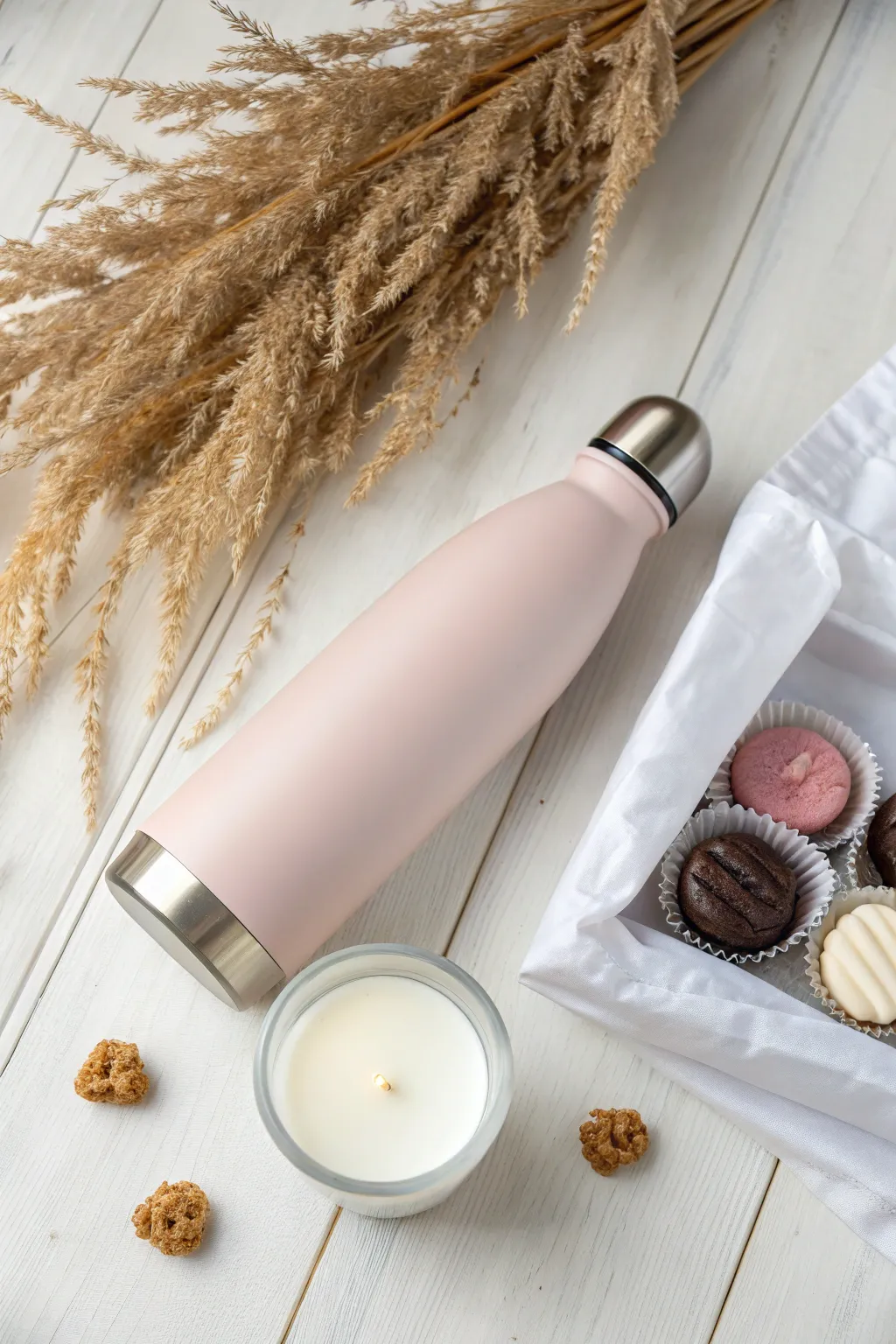 Elevate your gift-giving with this elegant water bottle set, perfect for those who appreciate simplicity and natural beauty.