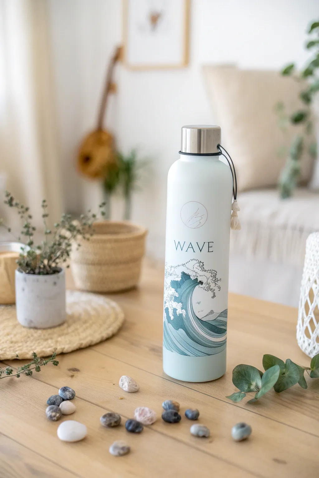 Embrace the calm of nature with minimalist wave stickers for your bottle. Perfect for those who cherish simplicity and the serene beauty of the outdoors.
