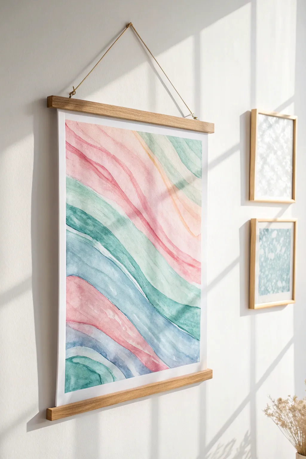 Elevate your space with the calming allure of watercolor wall art. Simplicity meets craftsmanship in every stroke.