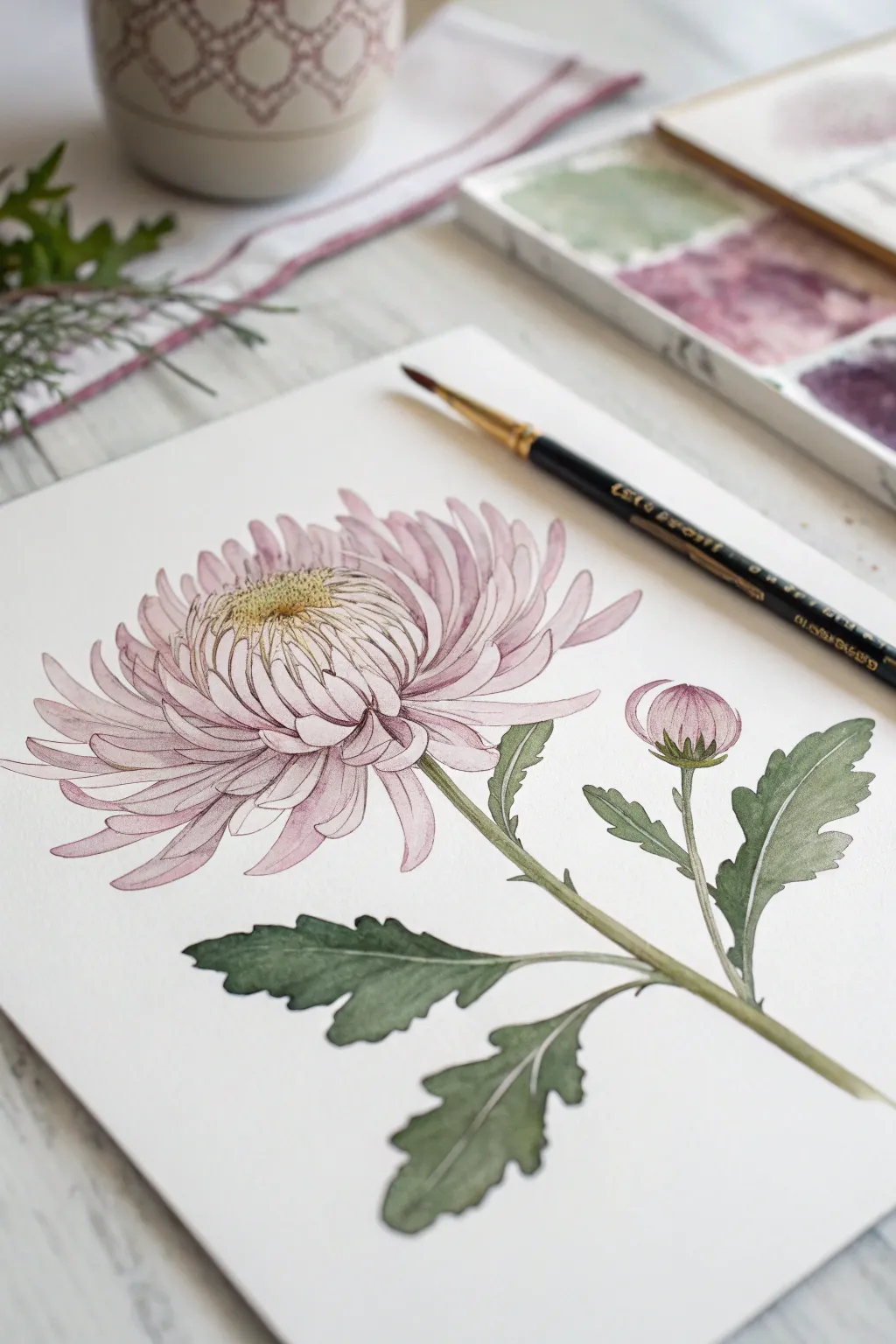 Embrace the beauty of simplicity with this enchanting floral watercolor masterpiece.