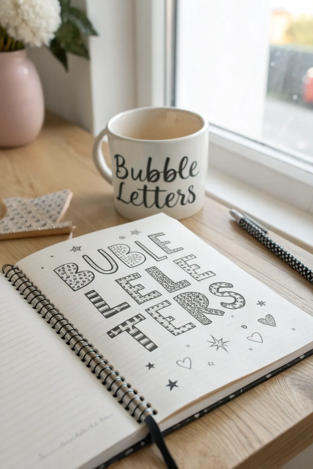 Discover the joy of creating whimsical bubble letters with playful patterns!