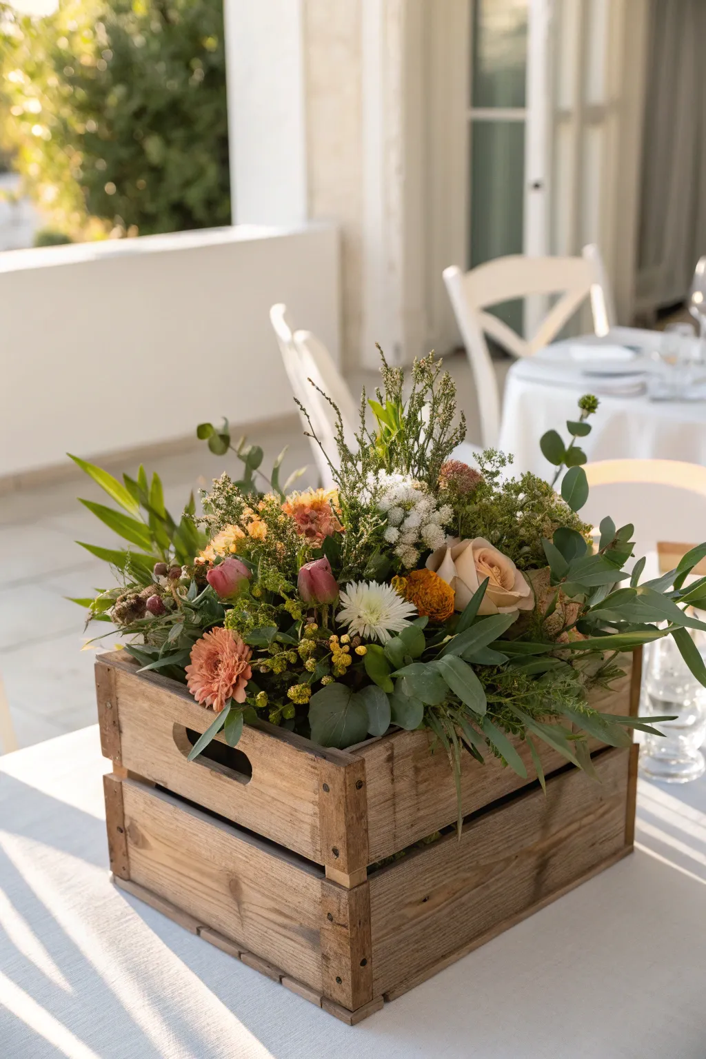 Embrace rustic elegance with a touch of nature in your wedding centerpiece.