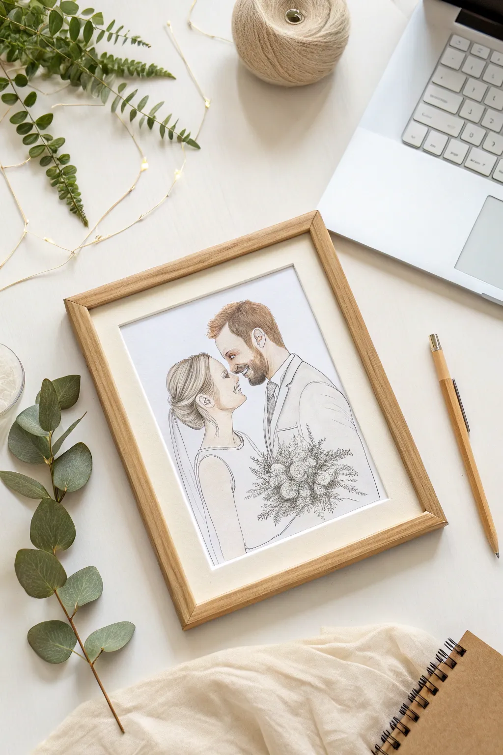 Capturing Love: A minimalist wedding couple portrait that speaks volumes with its simplicity.