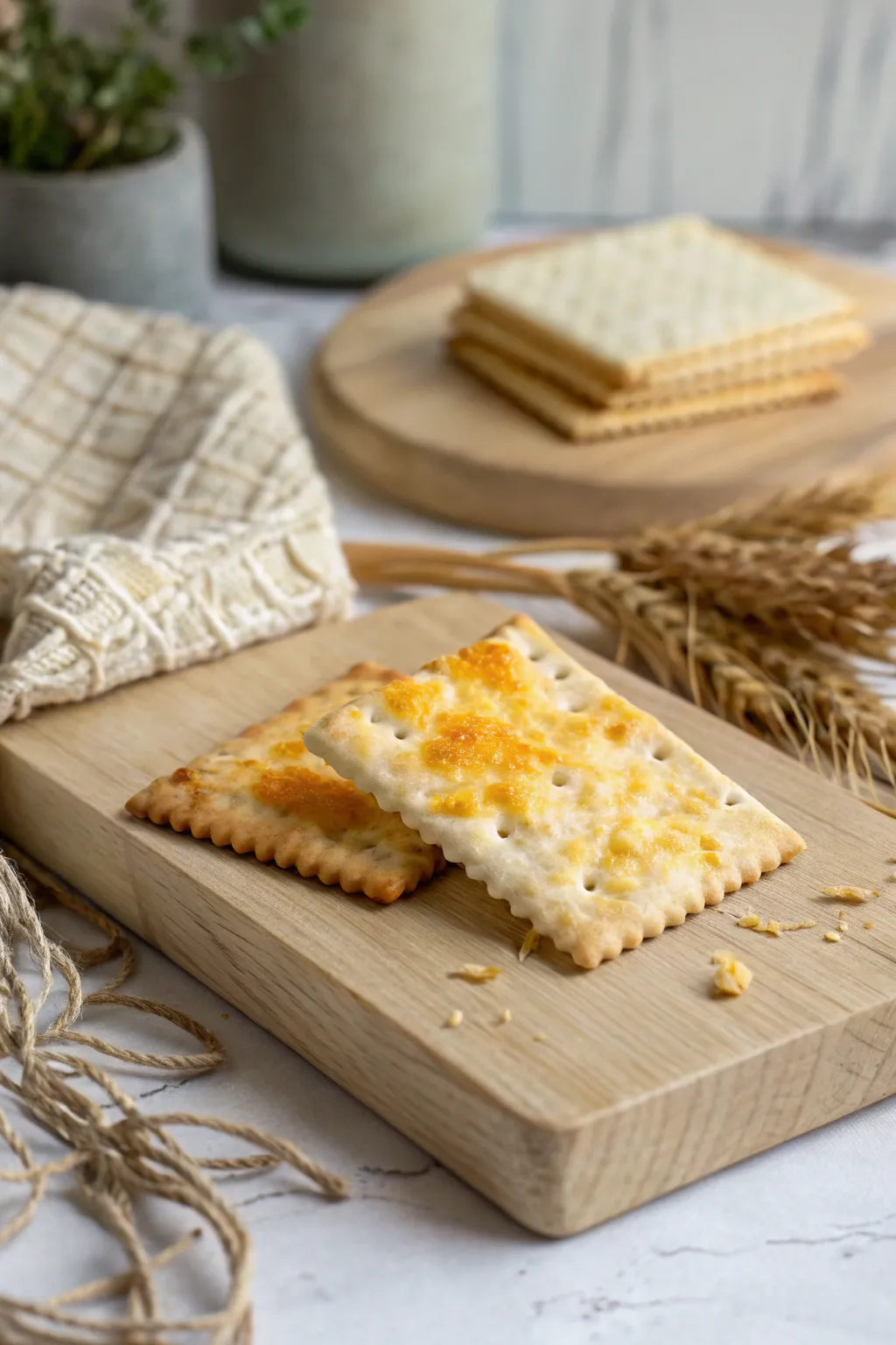 Transforming leftovers into delightful cheesy crackers, perfect for a cozy night in.