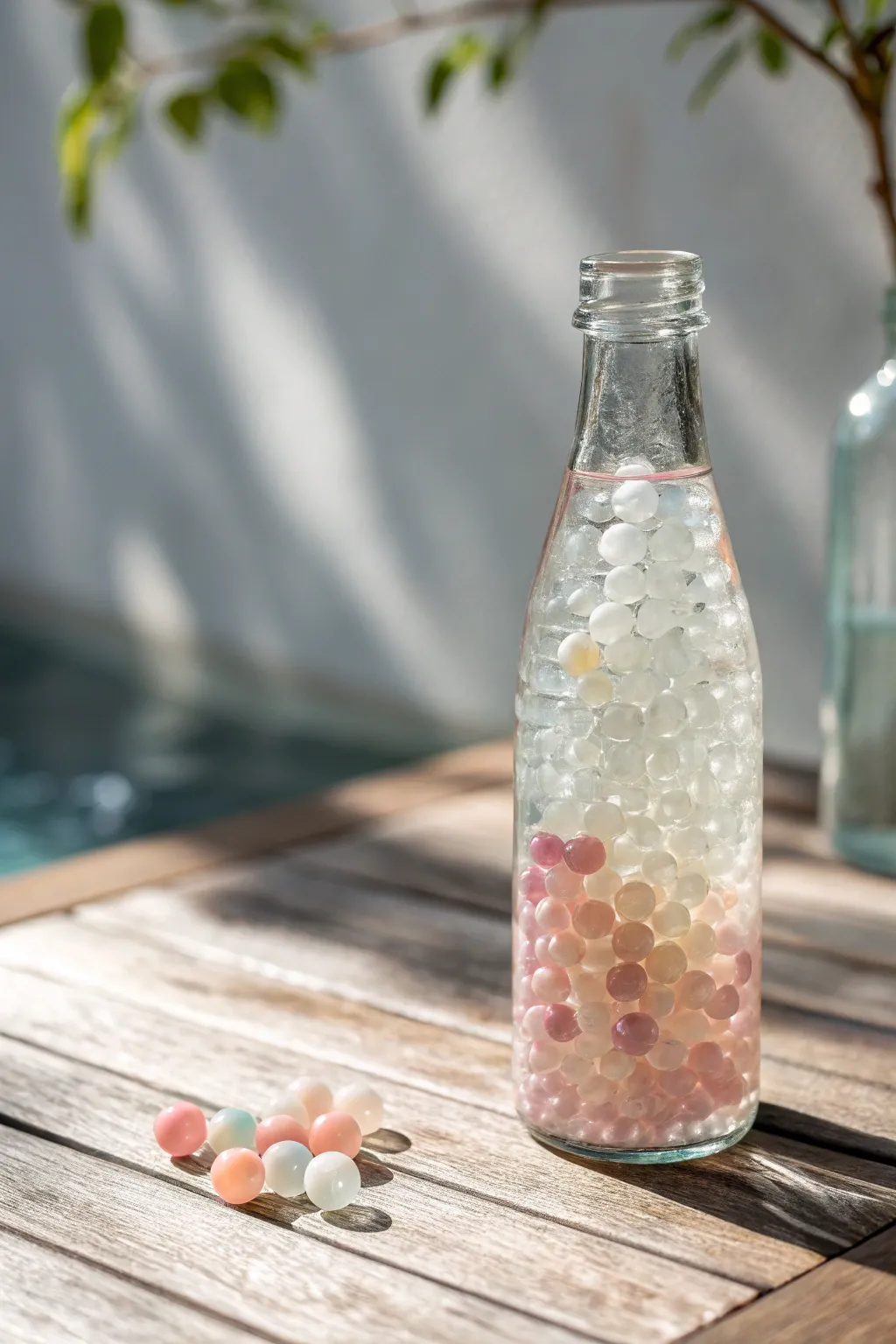 Unwind with the tranquil beauty of a handcrafted sensory bottle.
