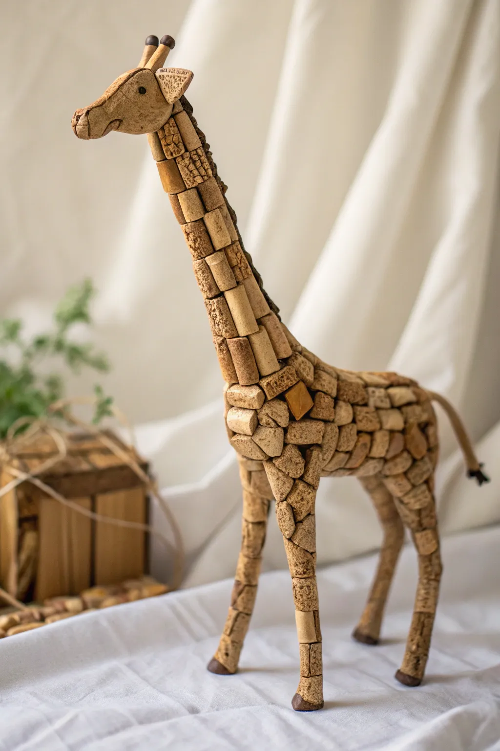 Turn your wine corks into charming conversation pieces with this adorable giraffe sculpture!