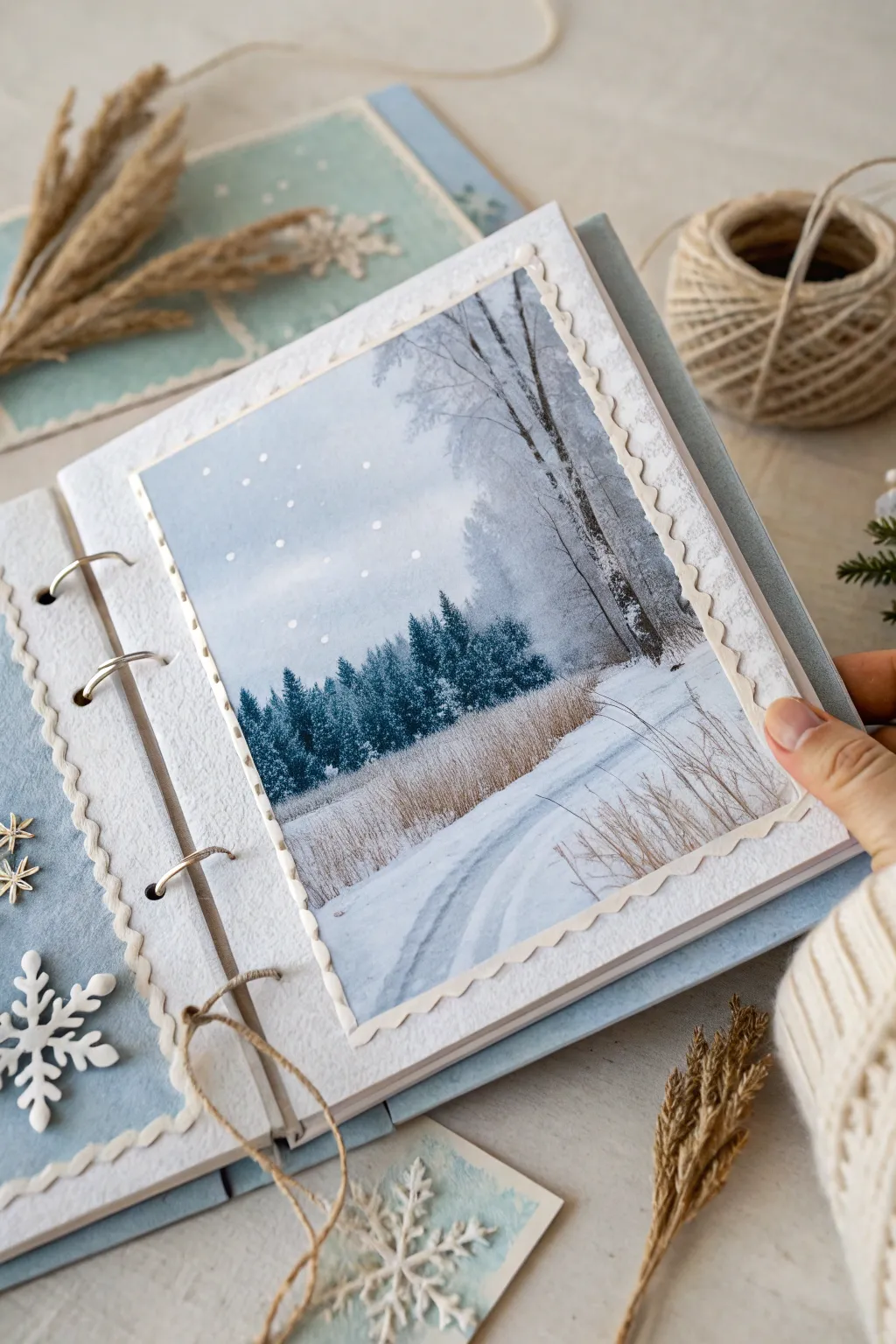 Capture the Essence of Winter: A Minimalist Scrapbook Dream.