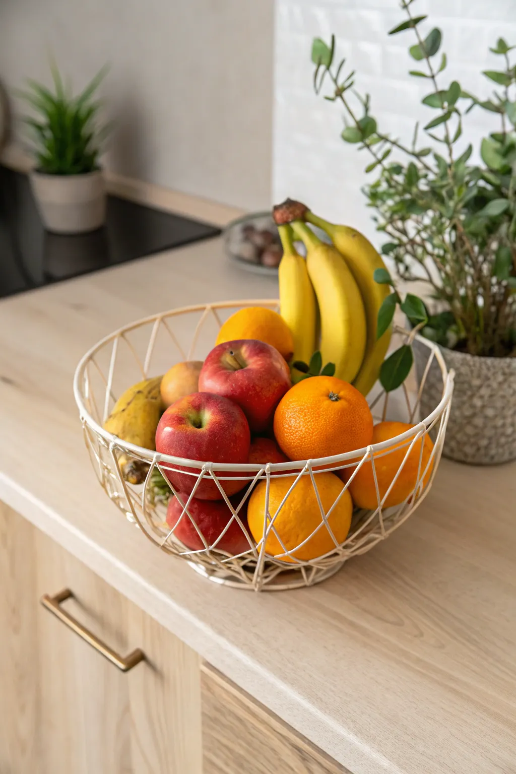 Elevate your kitchen decor with this charming wire fruit basket – where simplicity meets natural beauty.