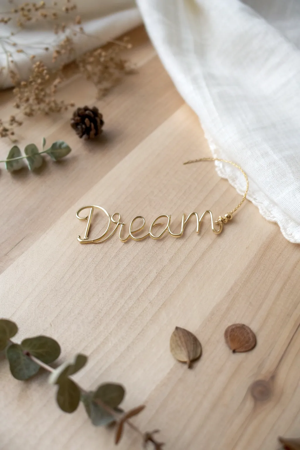 Capture your dreams with the elegance of wire art.
