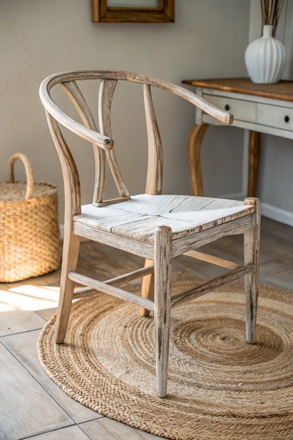 Transform your space with the timeless charm of a distressed wooden chair—where vintage meets minimalist elegance.