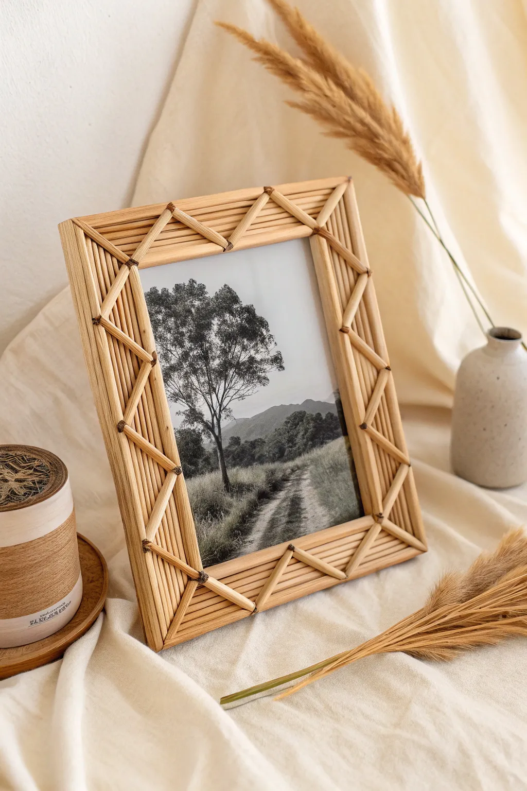 Elevate your memories with the natural elegance of wooden stick photo frames.