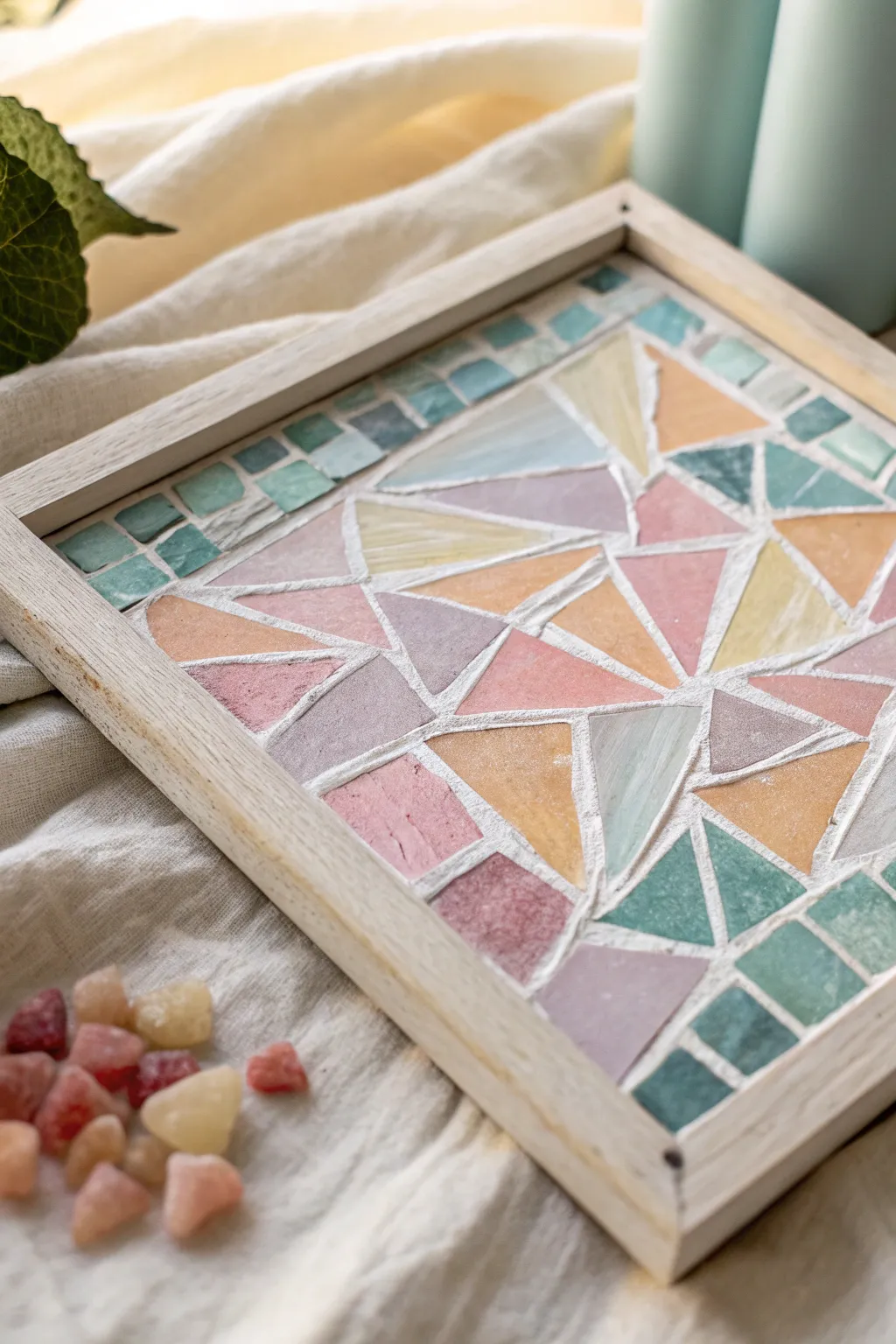 Discover the beauty of mosaic art with the vibrant touch of oil pastels, blending tradition with modern elegance.