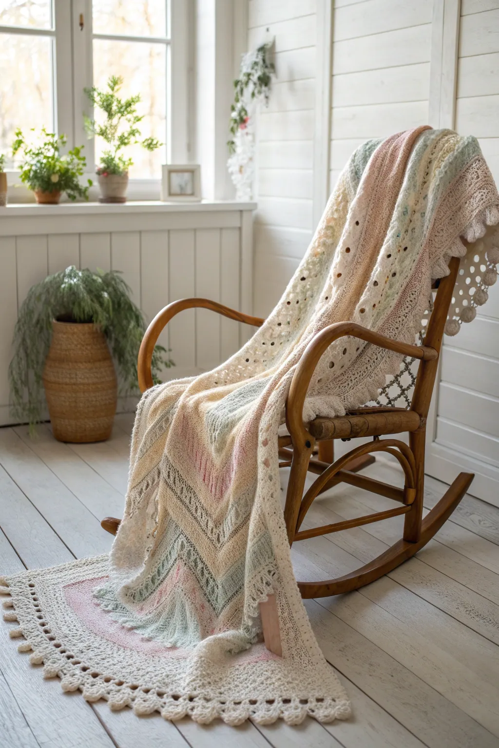 Embrace the nostalgia with a handcrafted vintage baby blanket, where timeless charm meets modern simplicity.