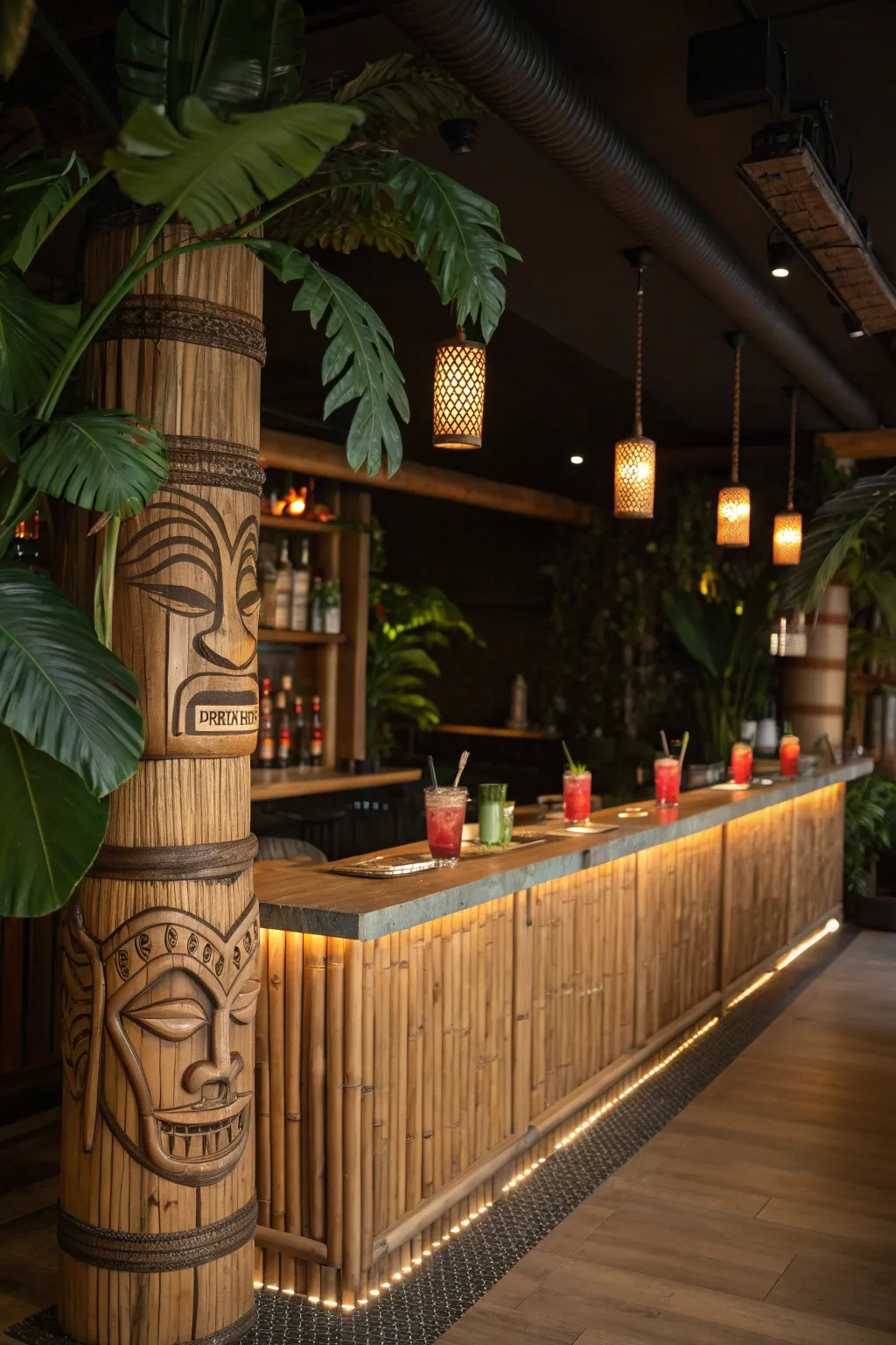Elevate your home bar with a touch of tropical craftsmanship. 🍹🌴 #TikiVibes #Craftsmanship