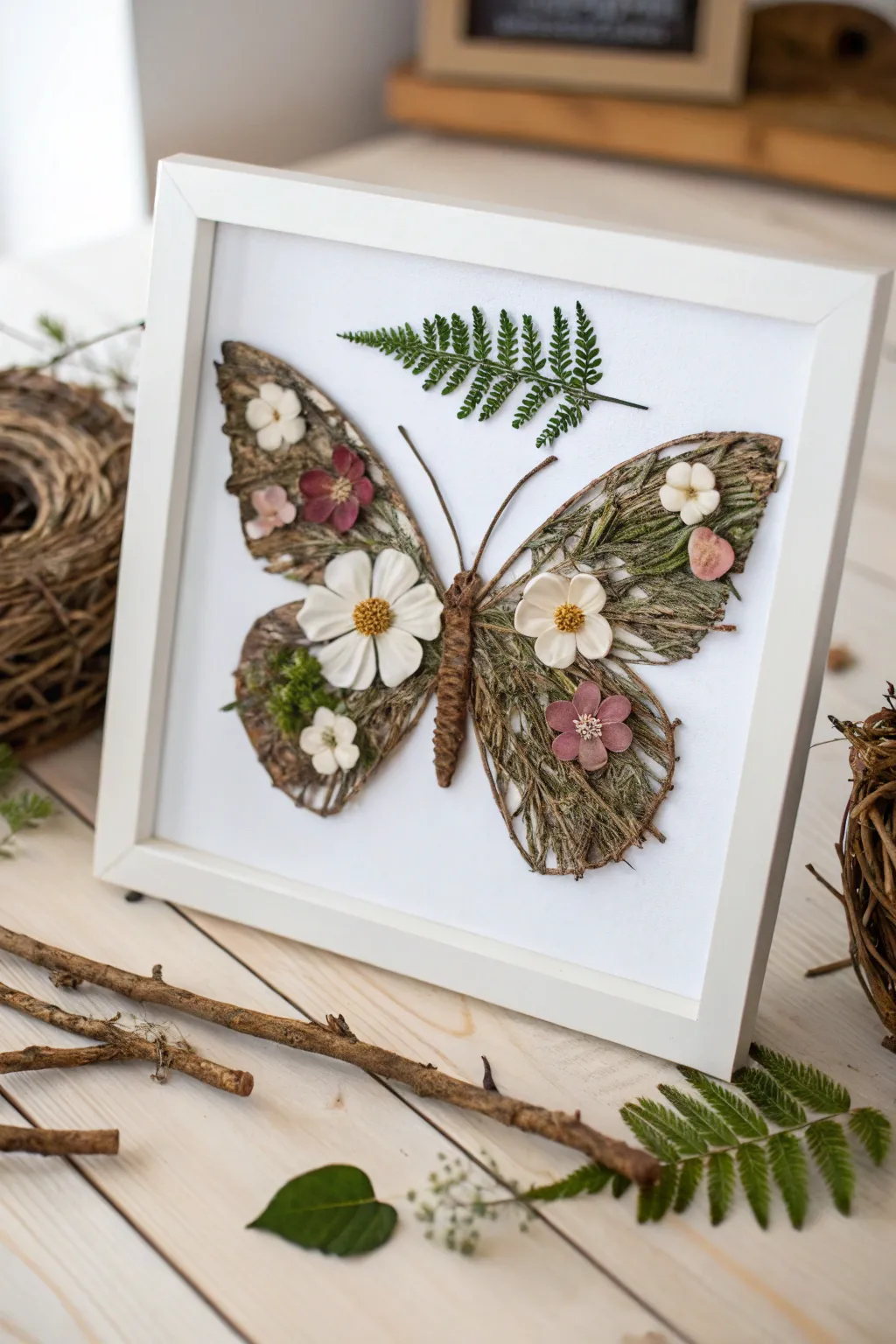 Embrace nature's beauty with this enchanting butterfly collage, a perfect blend of simplicity and elegance.