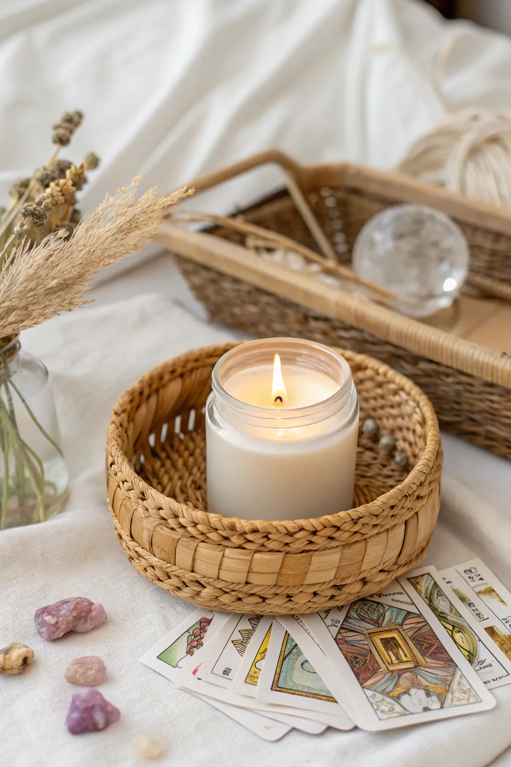 Illuminate your journey with mystical magic in a serene, minimalist style.