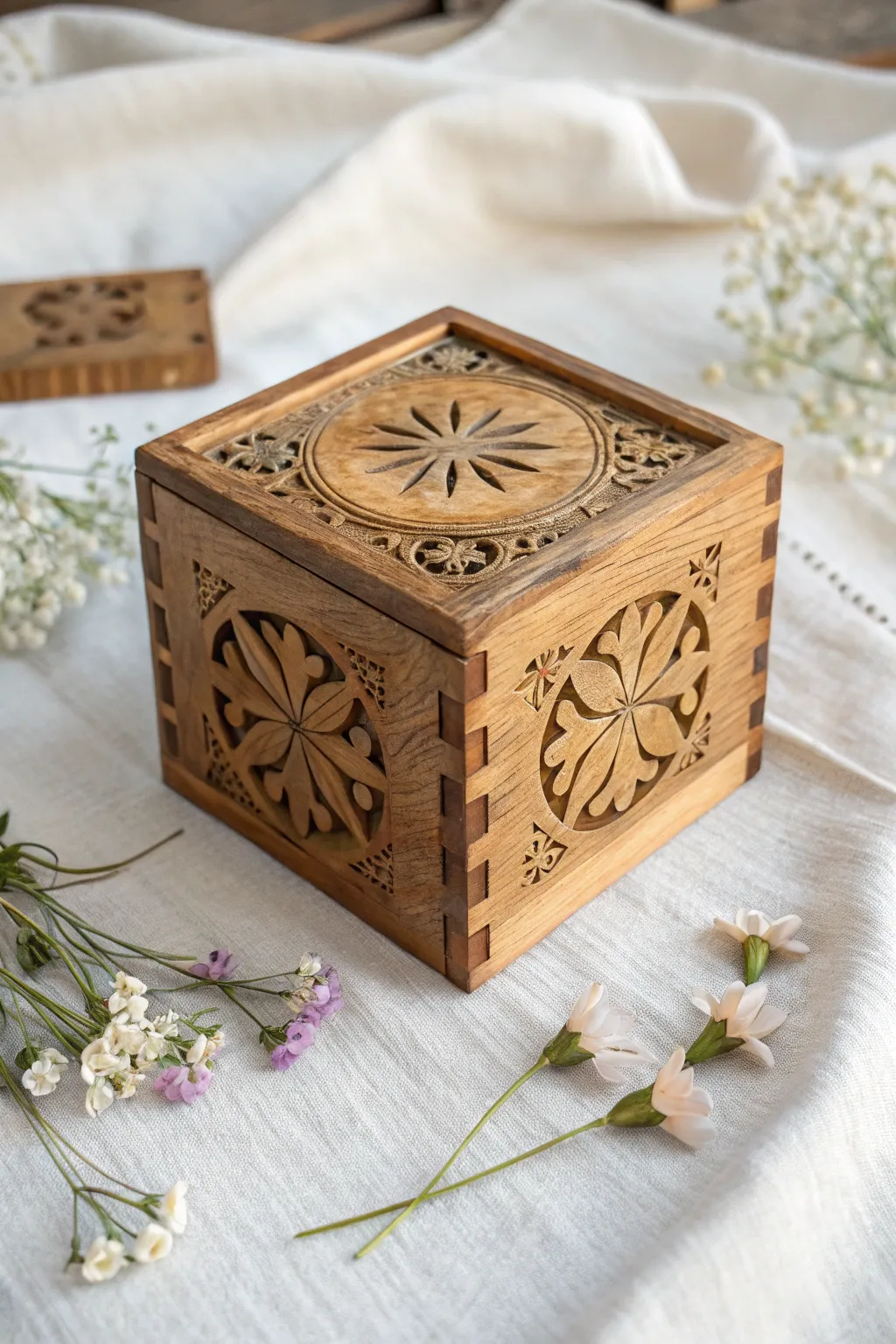 Unlock the fun with this elegantly crafted puzzle box, perfect for adding a touch of interactive charm to any baby shower.