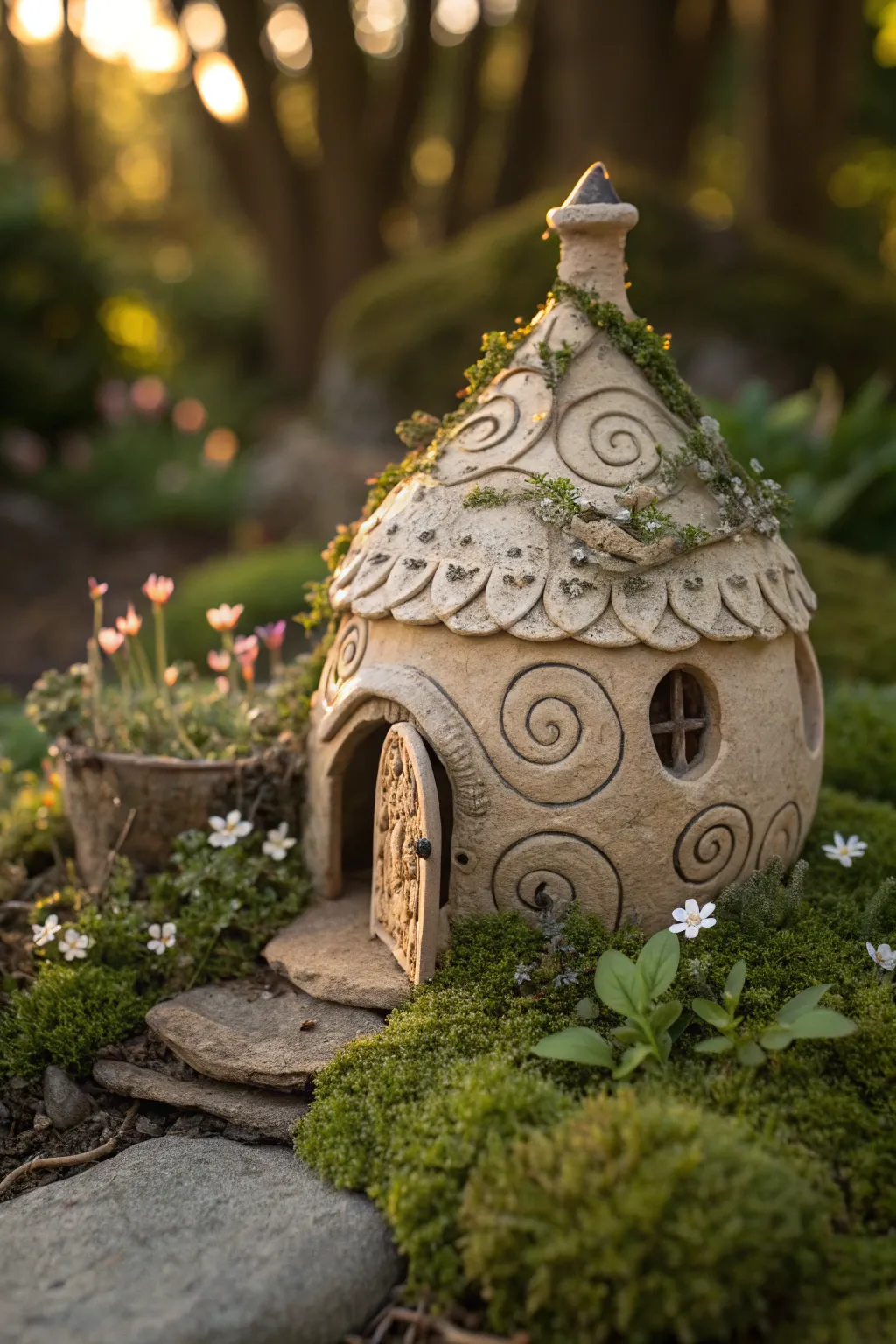 Add a sprinkle of magic to your garden with this charming coil pot fairy house. 🌿🏡✨