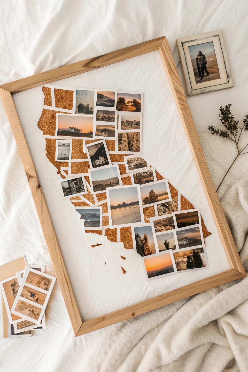 Capture your journey: A state silhouette collage that tells your unique story in minimalist style.