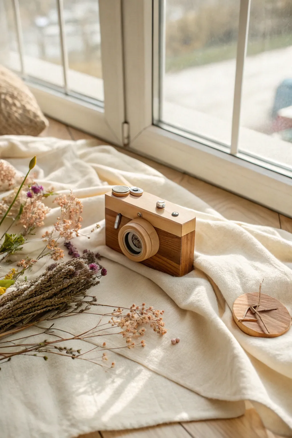 Capture the moments of your indoor picnic with a touch of artistry and simplicity.