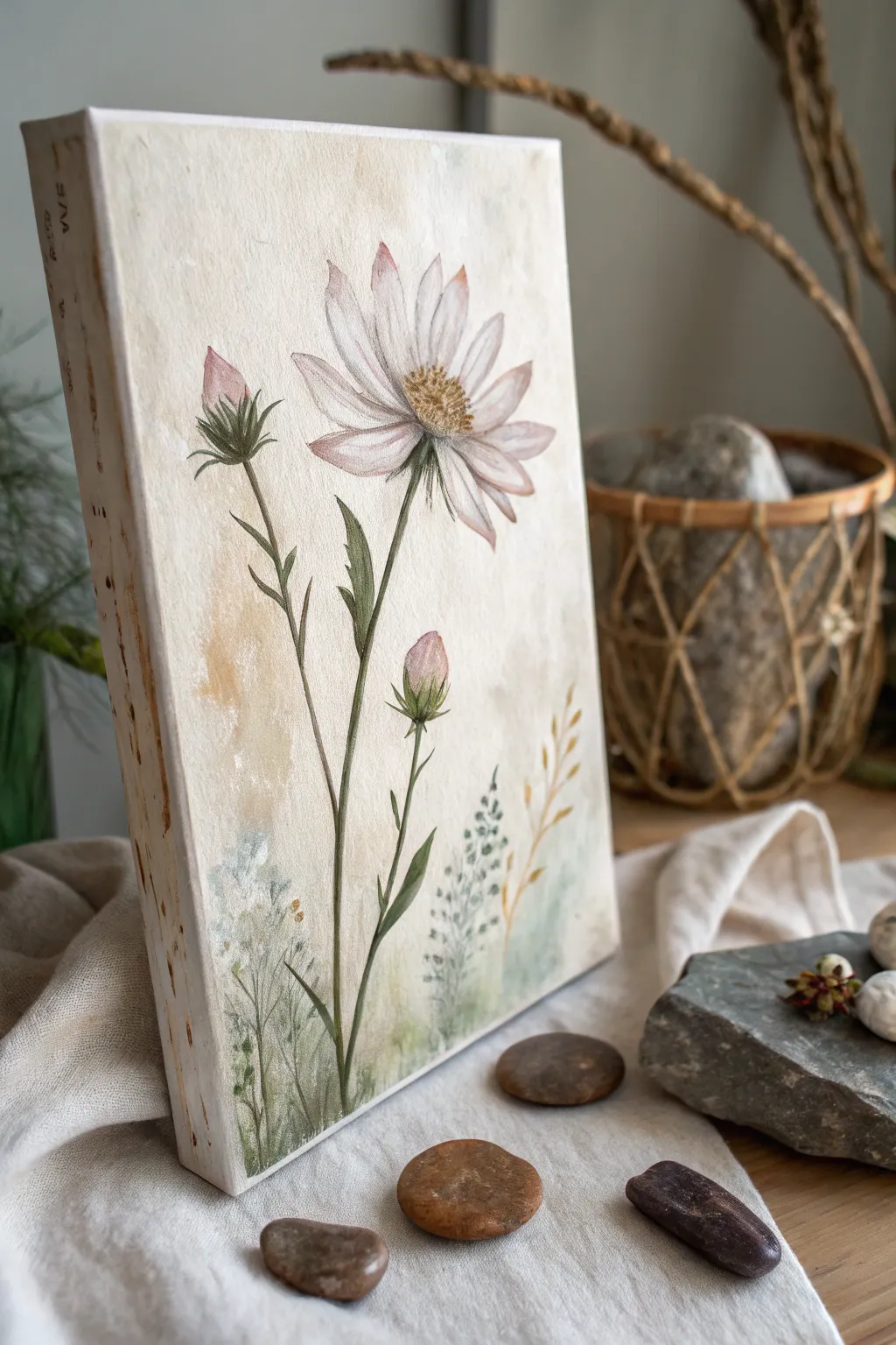 Embrace the beauty of nature with a simple yet stunning flower painting.