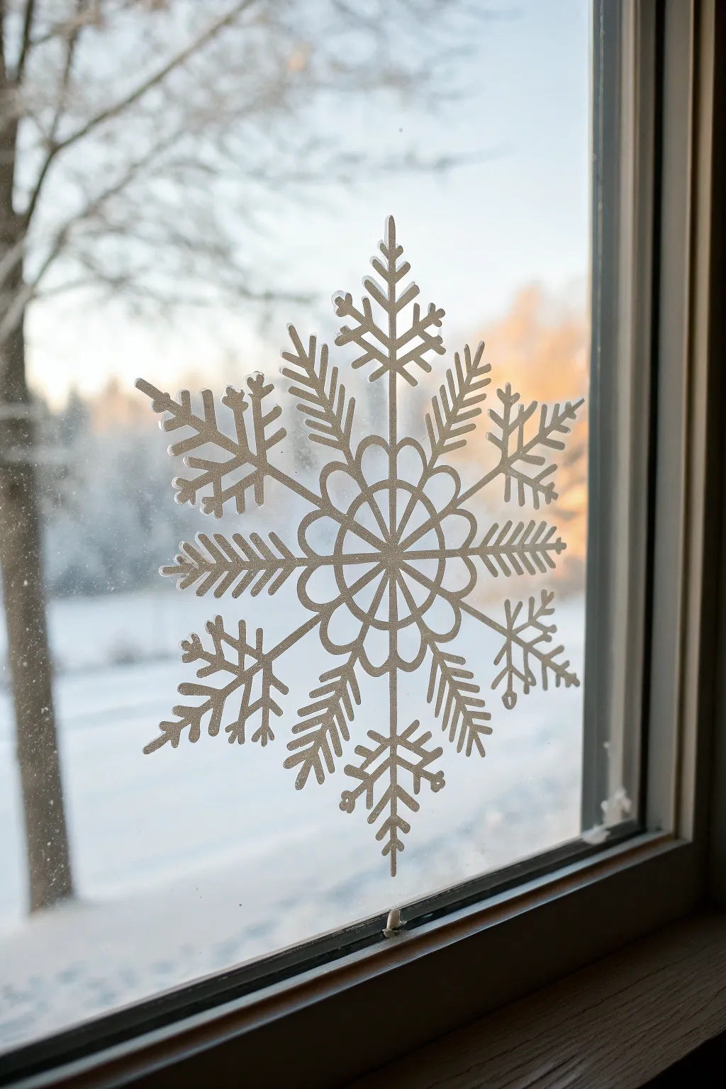 Transform your windows into winter wonderlands with elegant snowflake stencils.