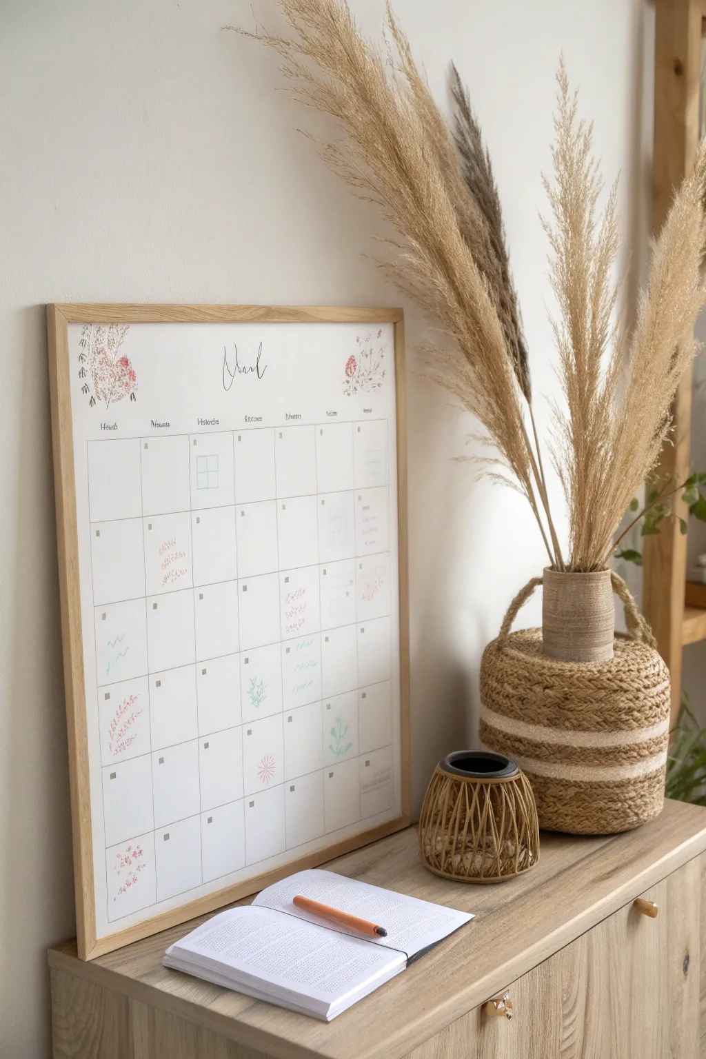 Plan your month with style and sustainability. Embrace simplicity with a chic reusable calendar.