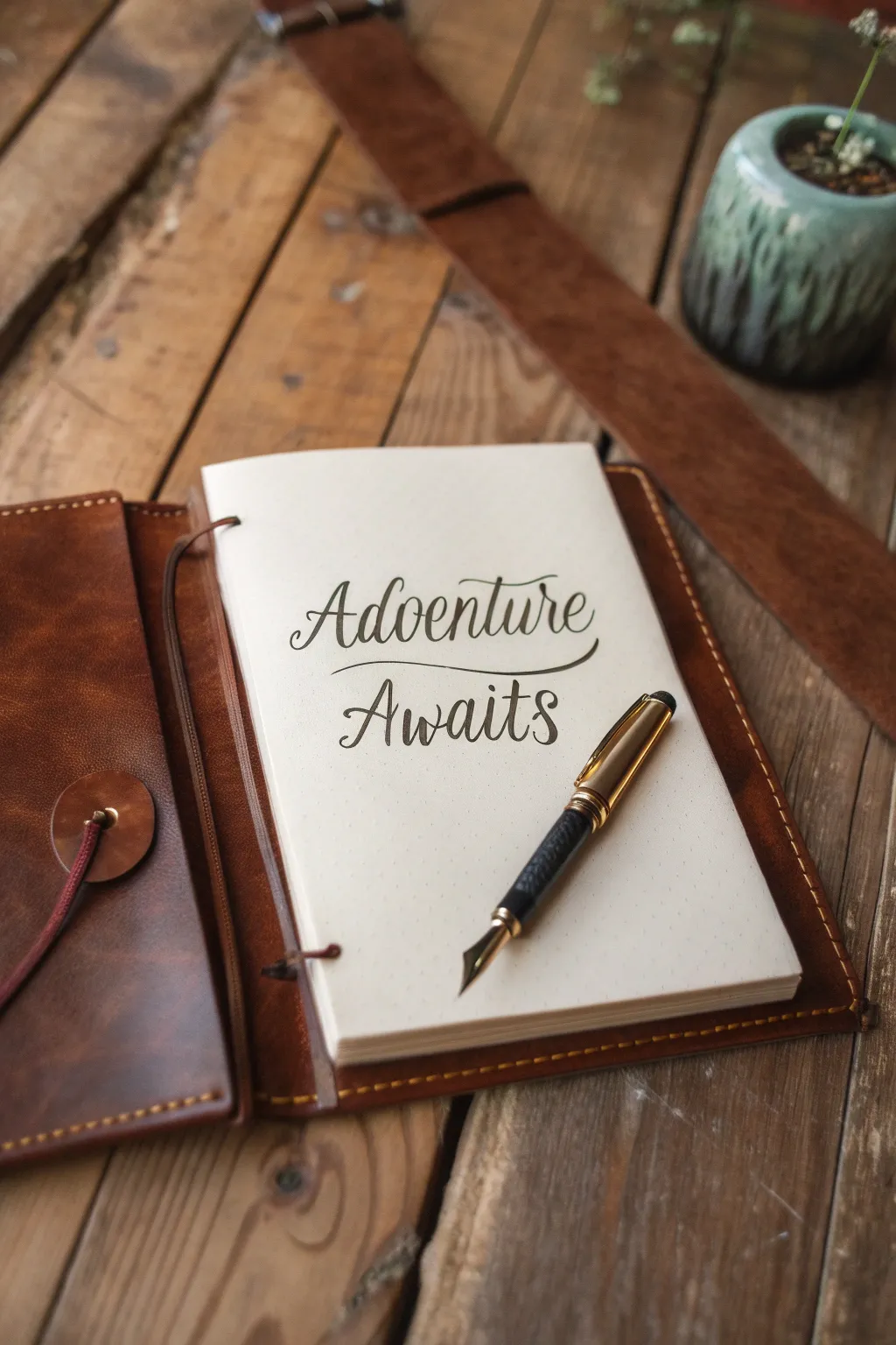 Inspire his adventures with a personalized journal, where every page begins with 'Adventure Awaits'.