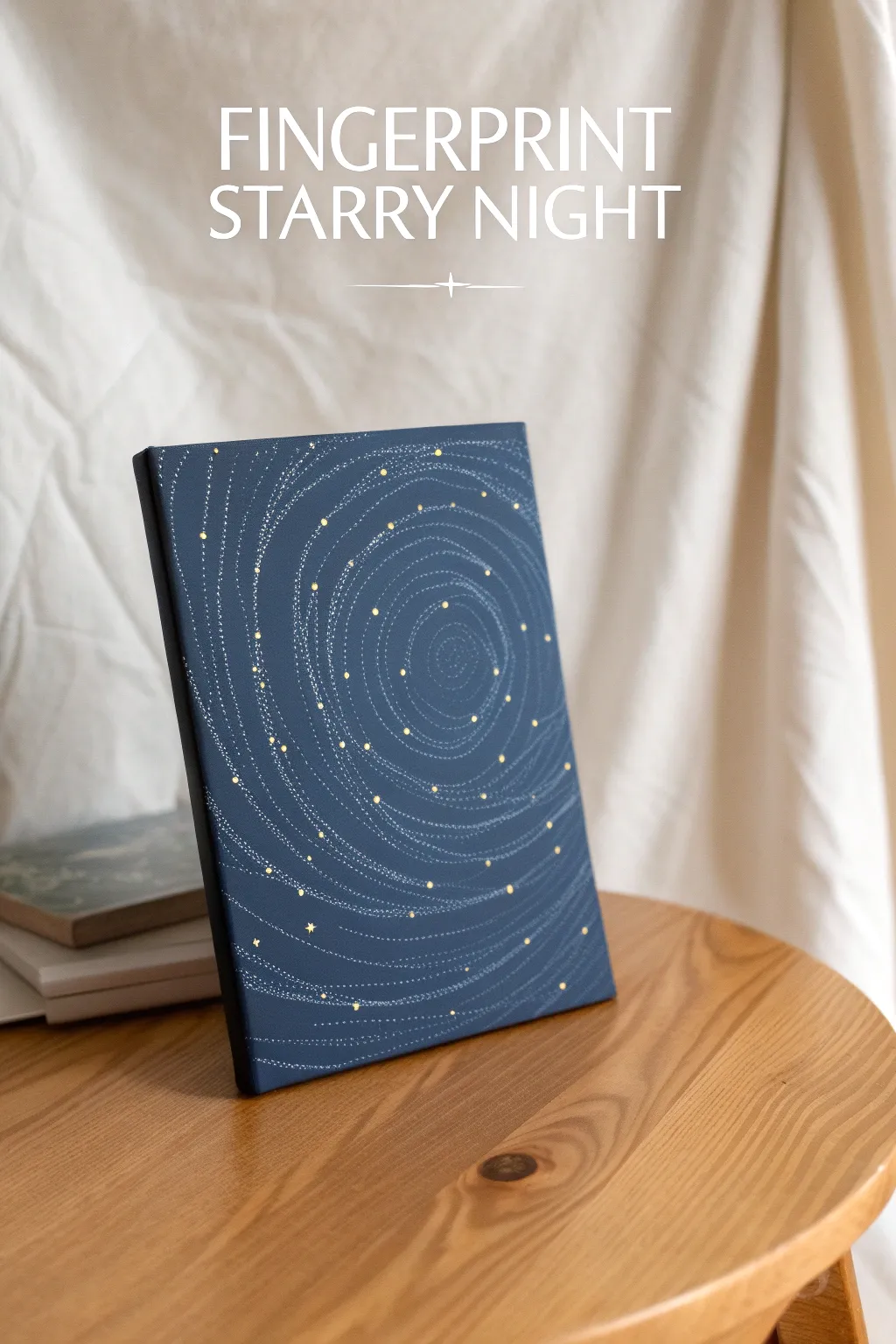 Touch the stars with 'Fingerprint Starry Night' – a dreamy blend of minimalism and personal creativity.