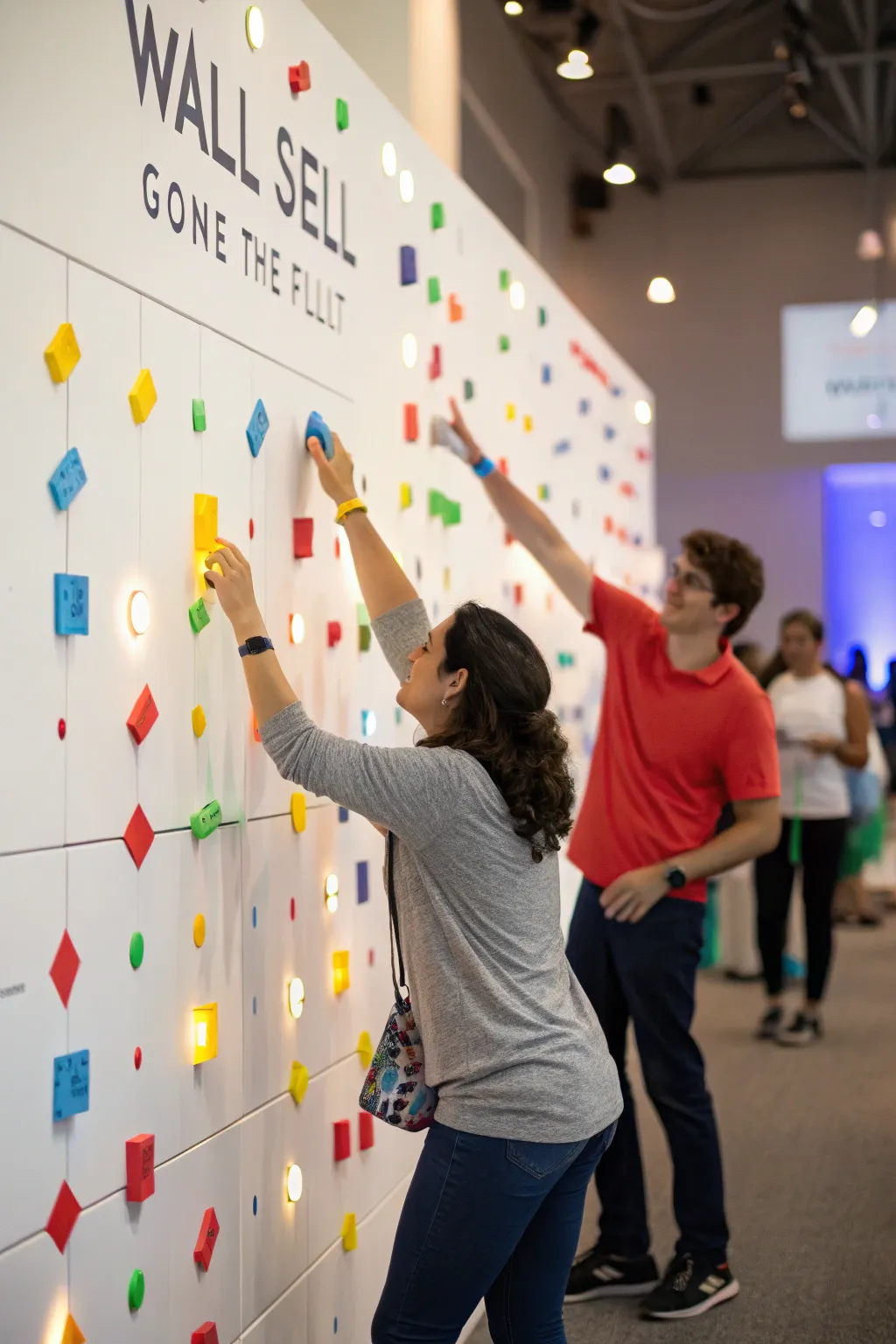 An interactive game wall keeps the fun going all night.