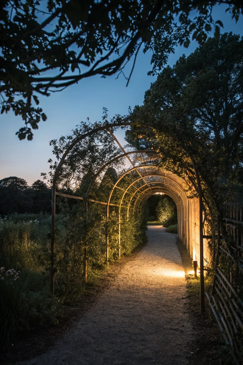 Step into a world of magic with a glow-in-the-dark garden tunnel, where simplicity meets enchantment.