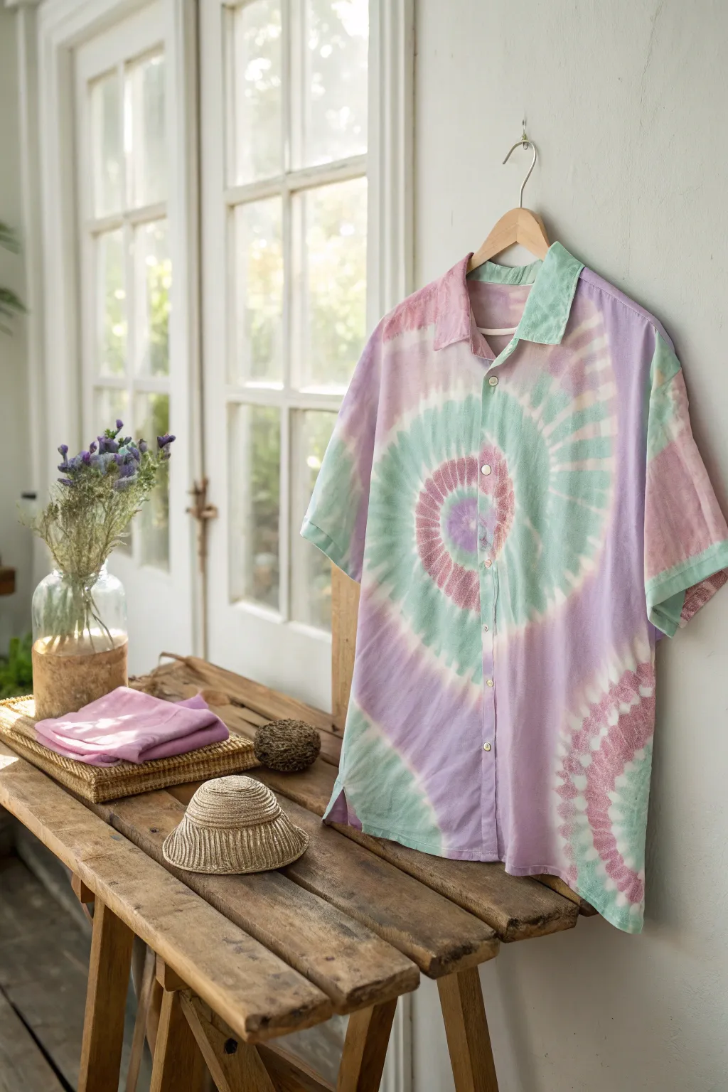 Craft a unique memory with a DIY tie-dye shirt, perfect for grandma's special day!