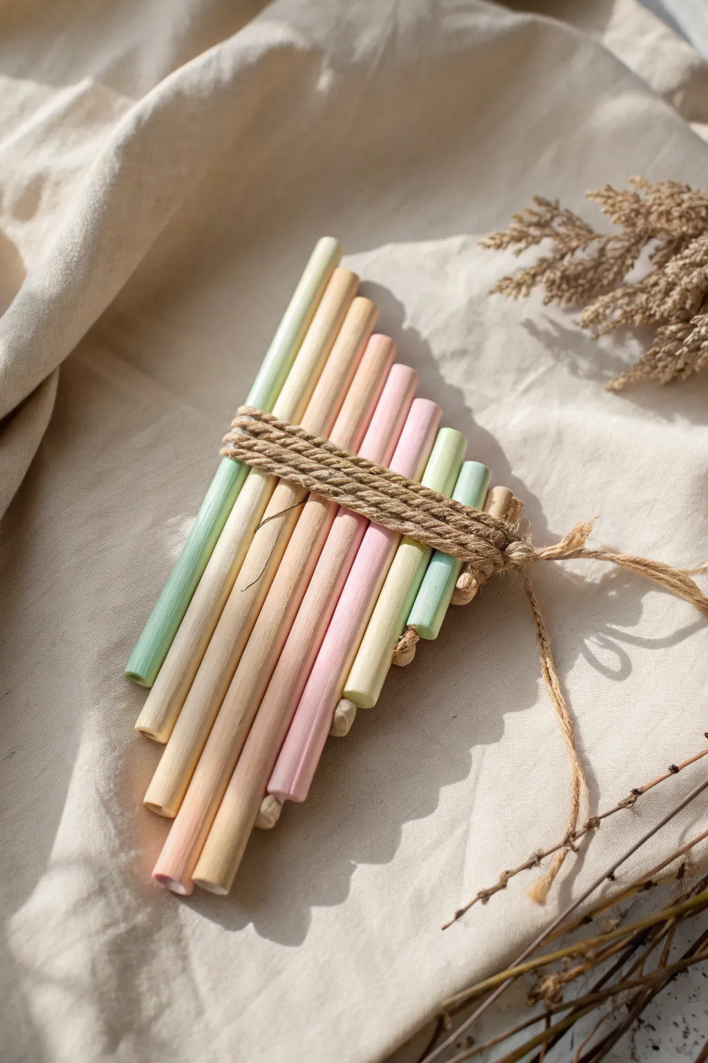 Discover the harmonious blend of simplicity and craftsmanship with this DIY Pan Flute – a touch of boho charm for music lovers.
