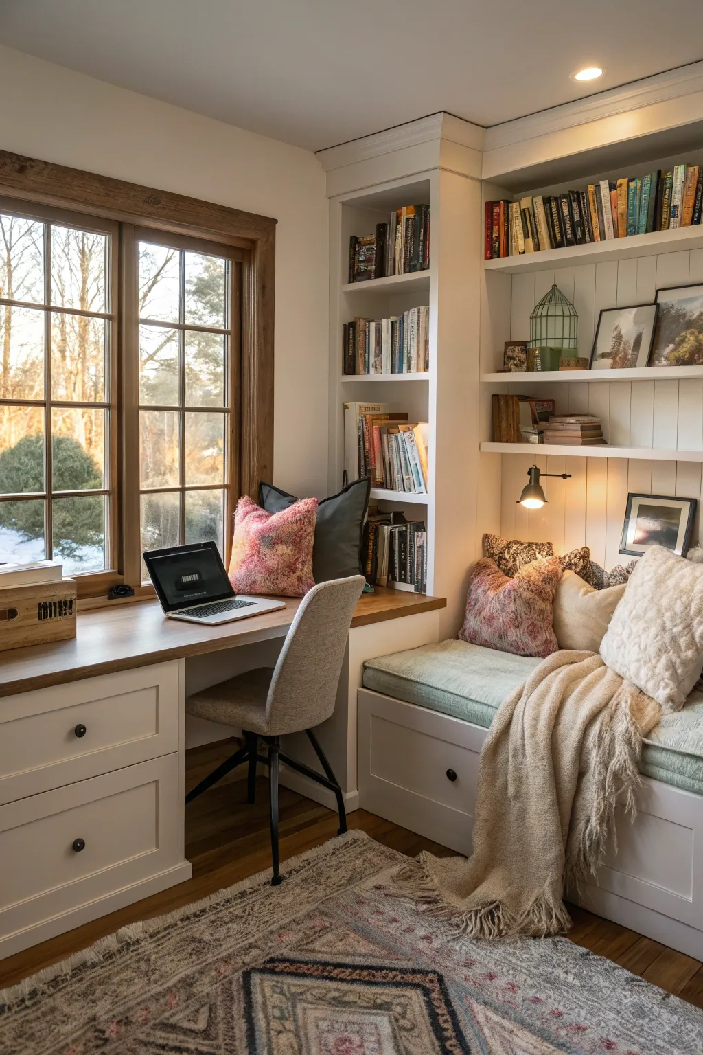 A tech-free zone offers a place to unwind and recharge.