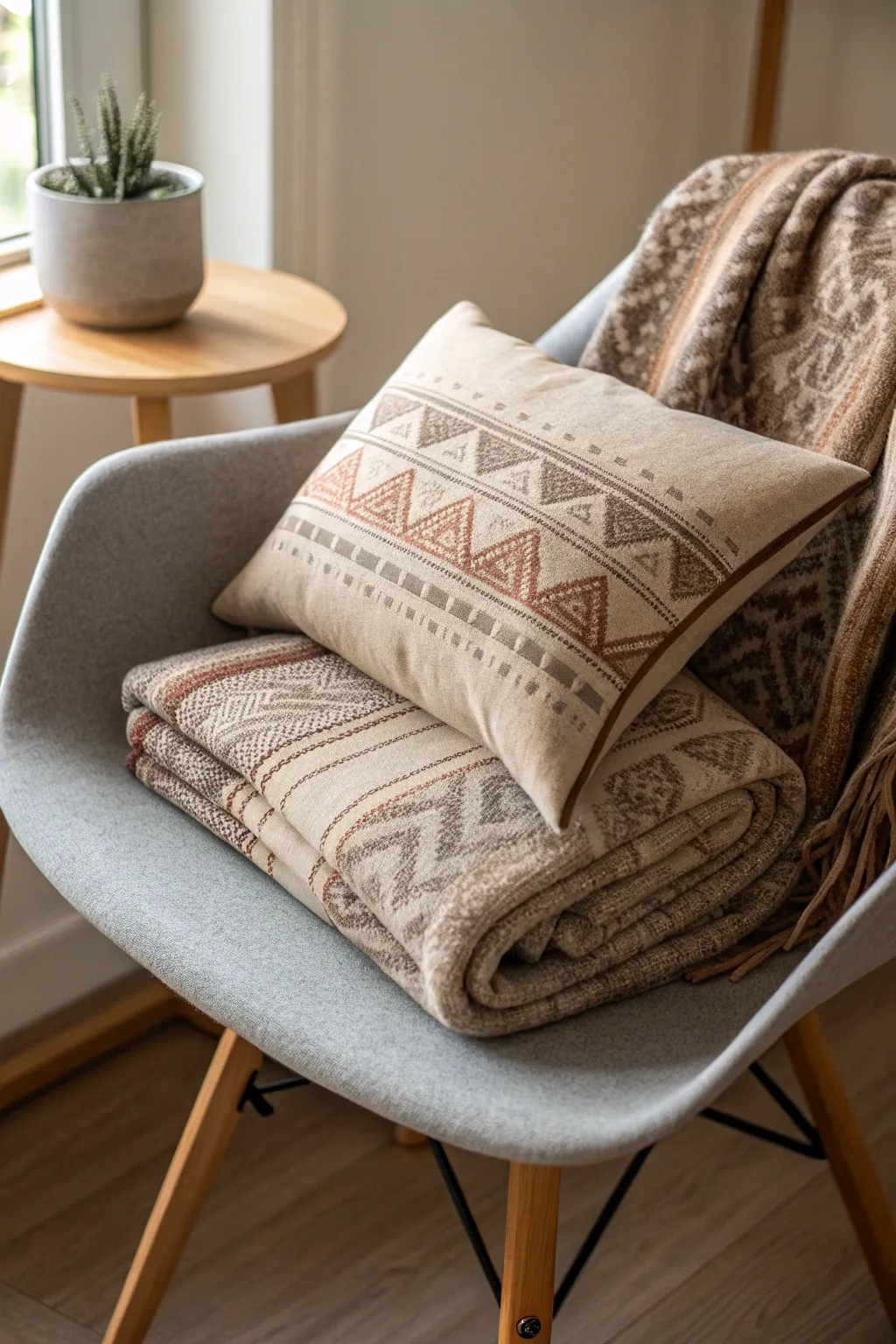 Discover the art of clever storage with this chic blanket-to-pillow transformation. Perfect for minimalist living spaces!