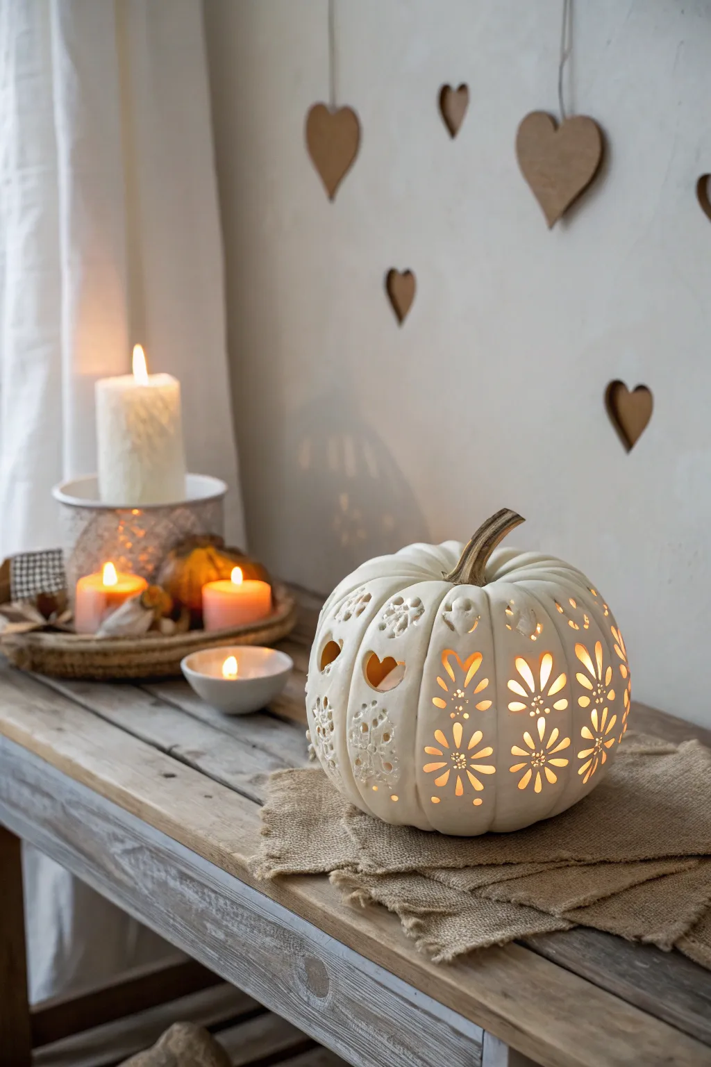 Illuminate your evenings with a romantic pumpkin lantern, where simplicity meets elegance.