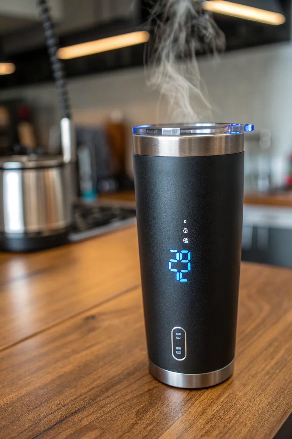 Experience the future of beverage enjoyment with this high-tech temperature-controlled tumbler. Innovation meets style!