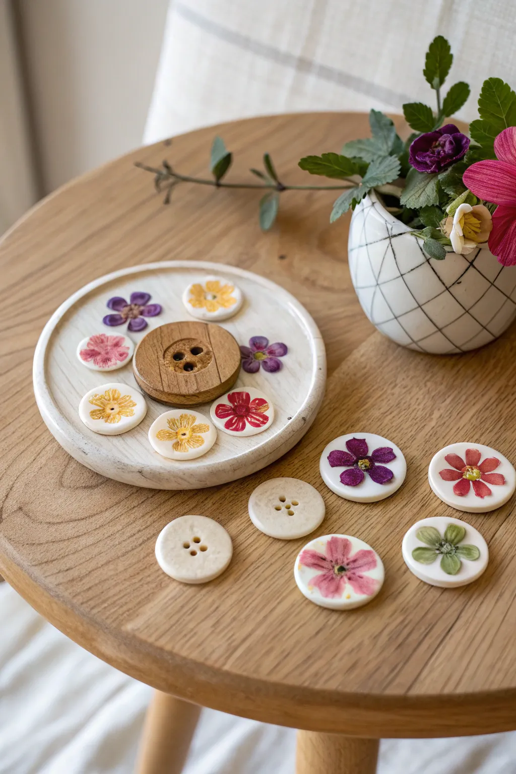 Celebrate Mother's Day with these charming fingerprint flower magnets—crafted with love and a touch of natural elegance.