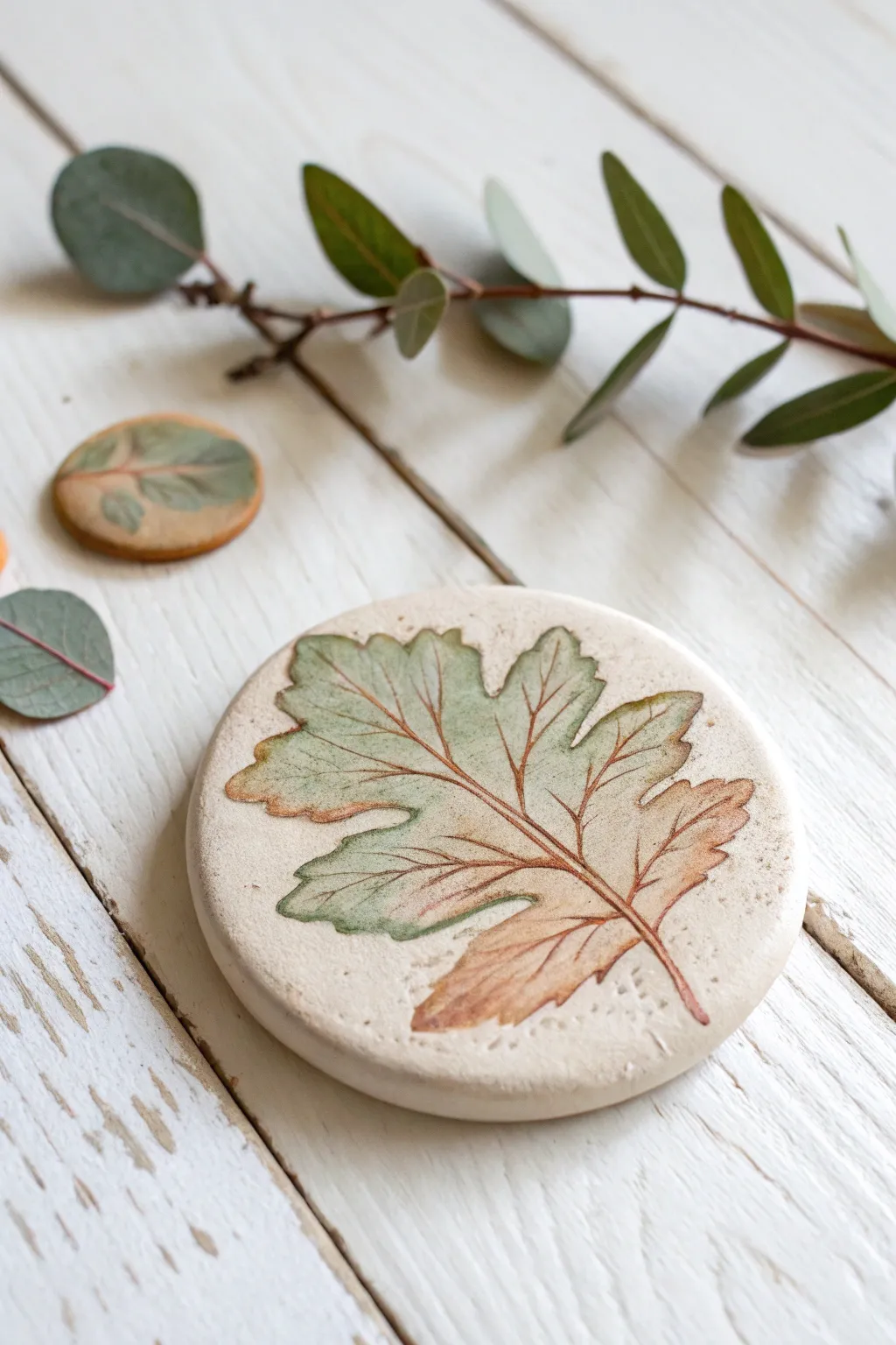 Embrace nature's artistry with these charming leaf impression magnets, a perfect gift for the nature-loving mom.