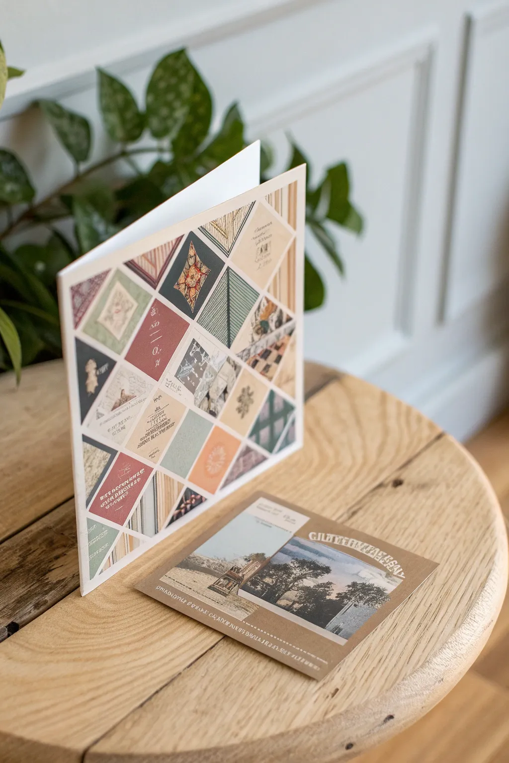 Craft your musical journey: A minimalist album cover collage card, blending nostalgia and artistry.