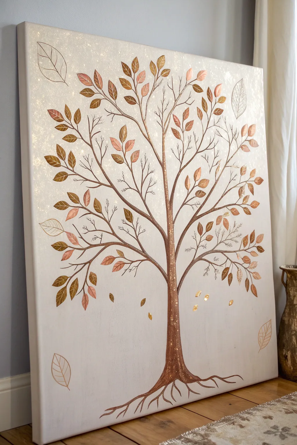 Elevate your space with the shimmering beauty of metallic-accented trees.