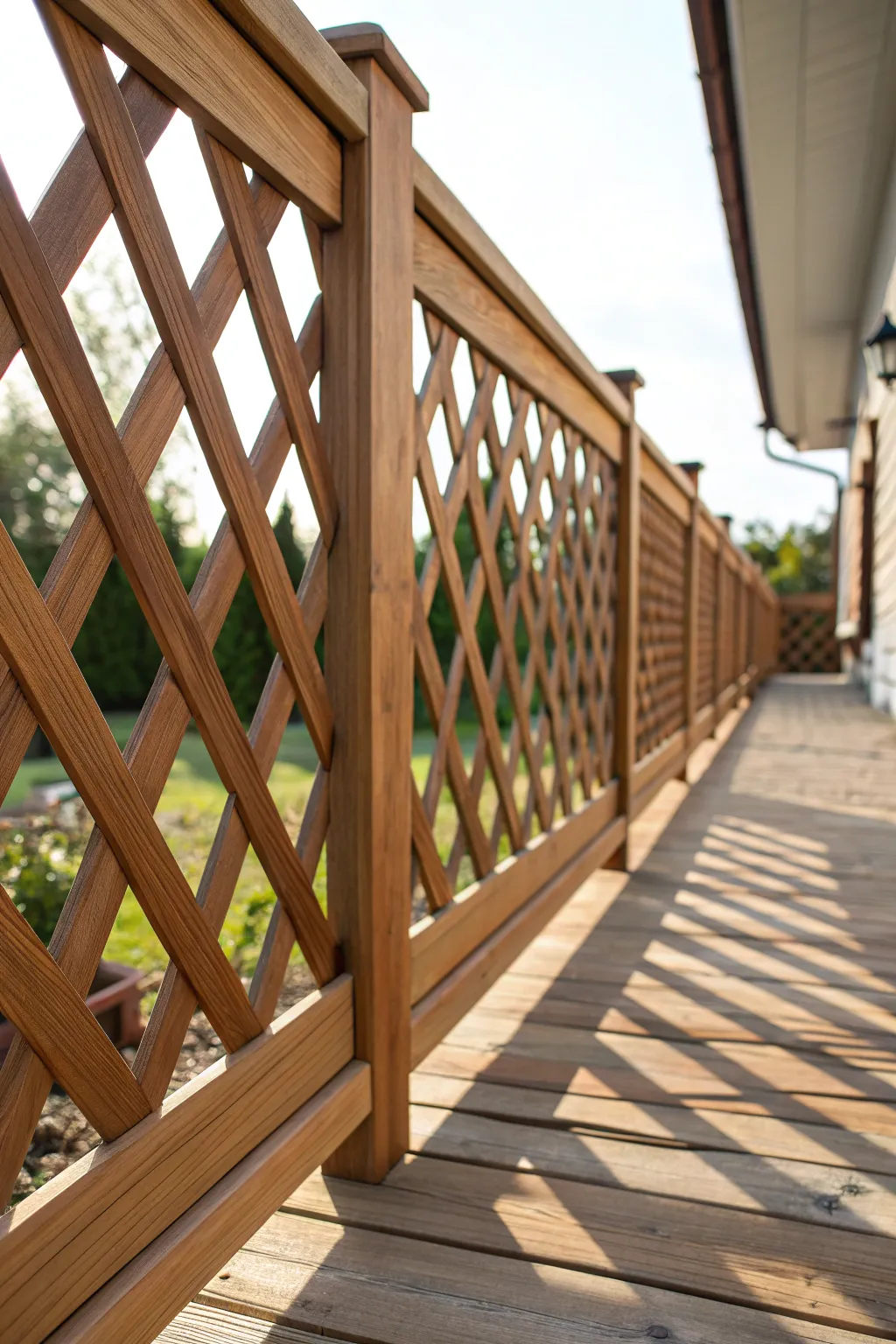 Enhance your deck with the timeless charm of lattice panels.